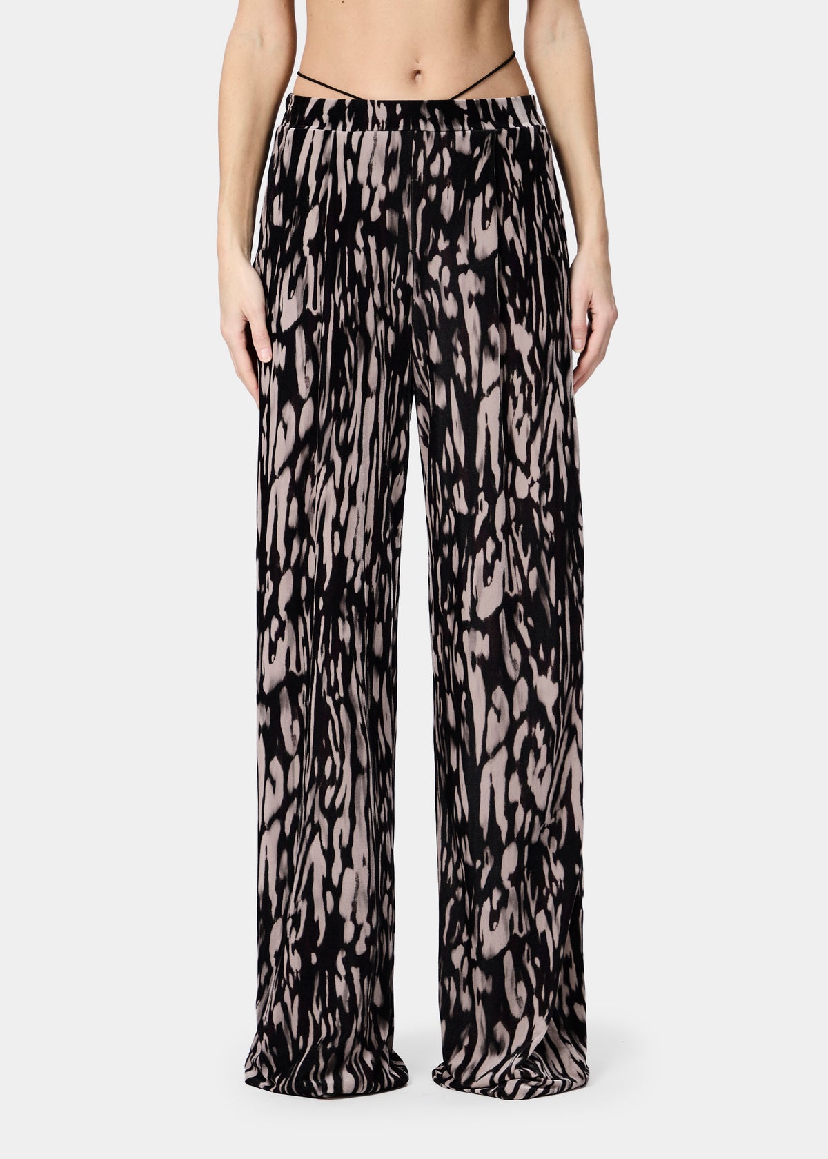 GAL PANTS VELVET LIQUID PANTHER