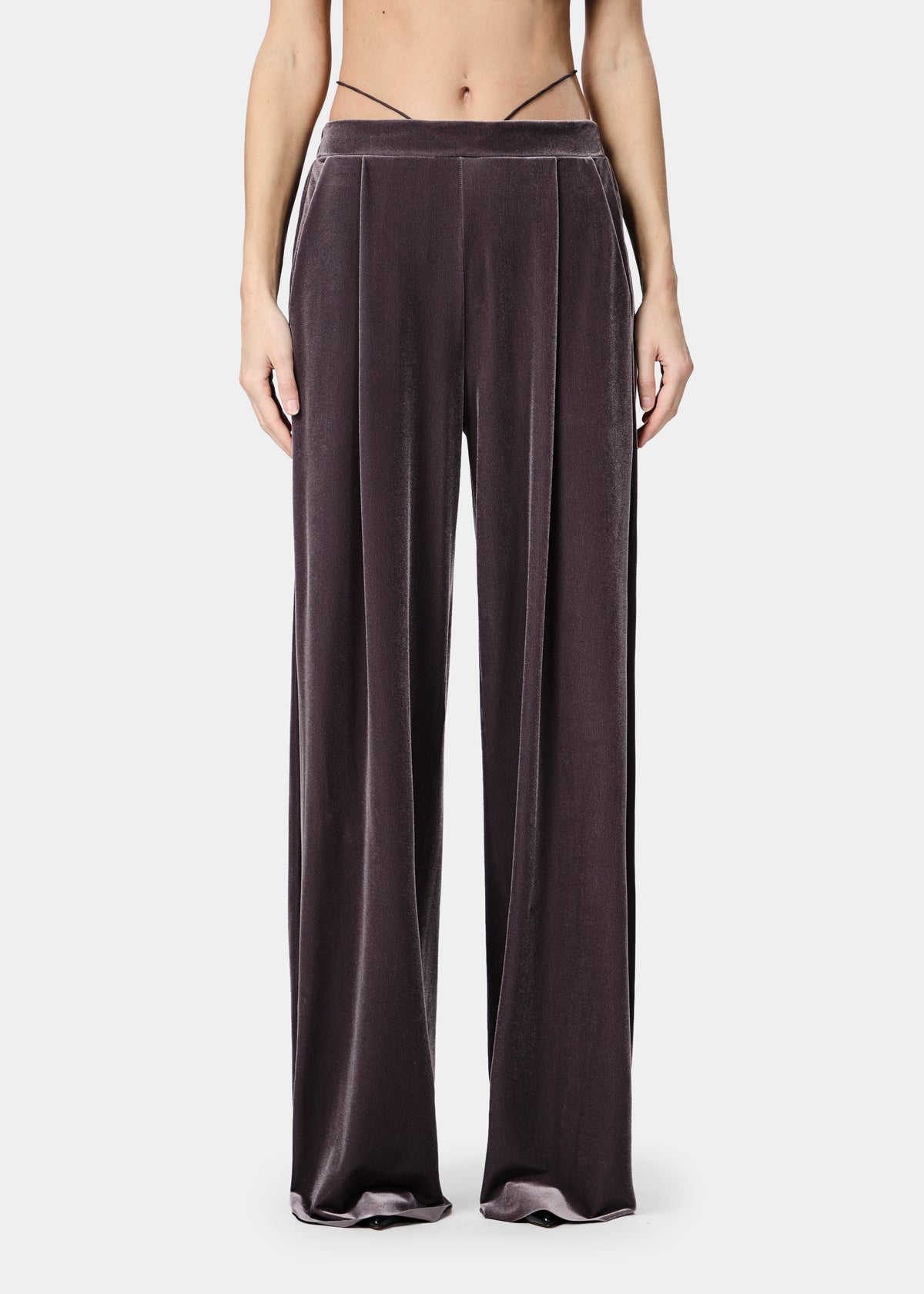 GAL PANTS VELVET PERLE NOIR