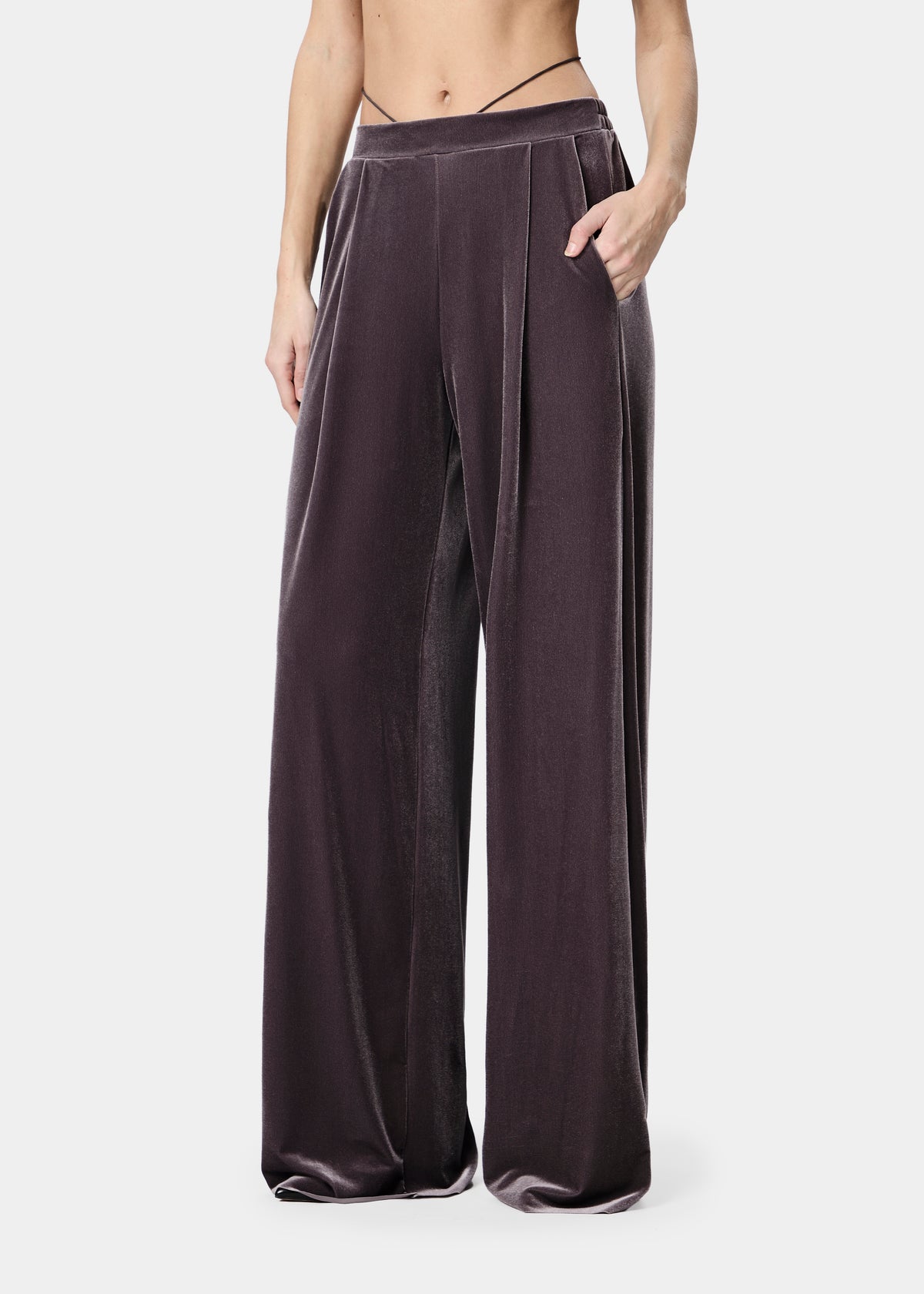 GAL PANTS VELVET PERLE NOIR