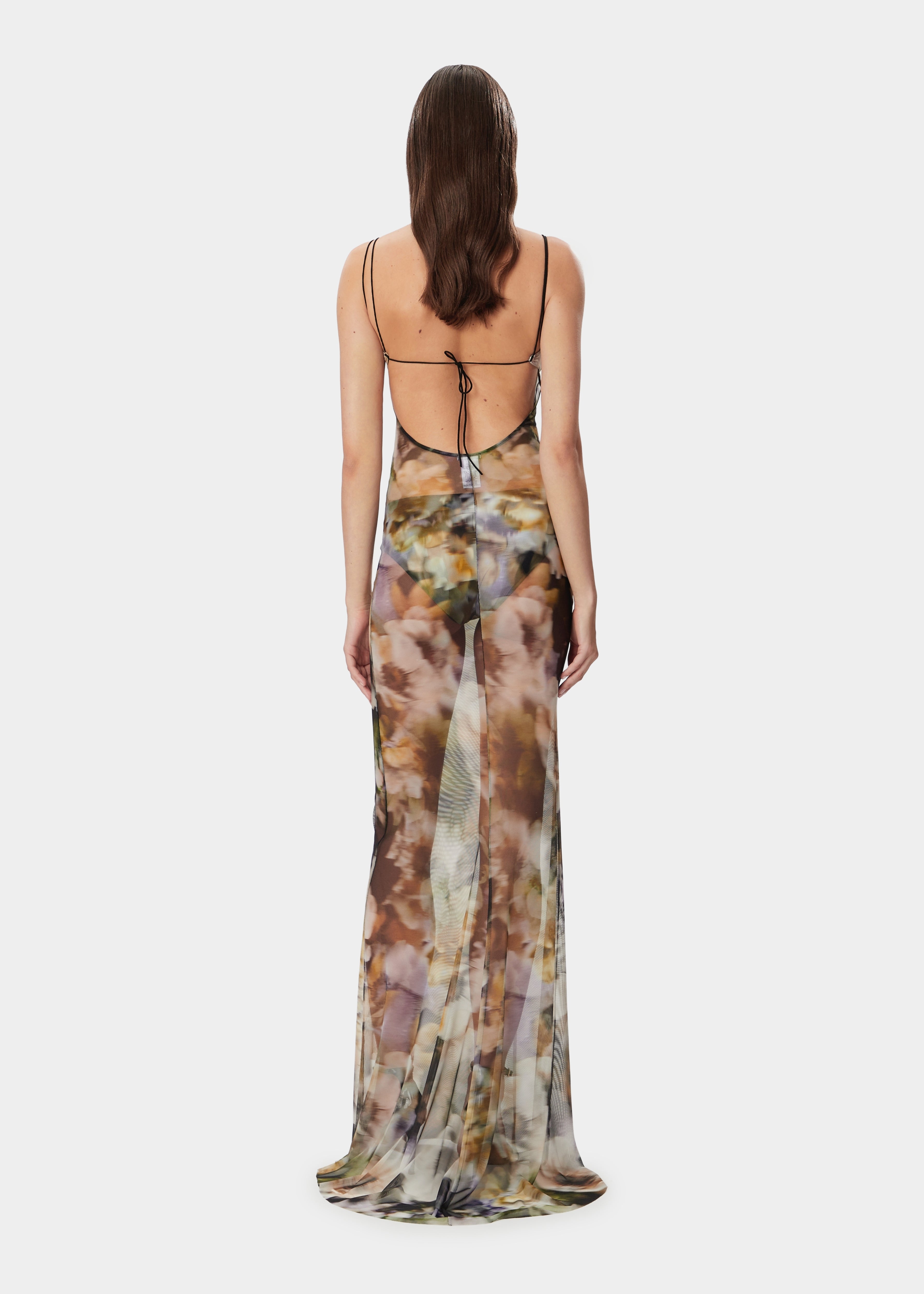 GRETA DRESS SHEER FADED FLORAL