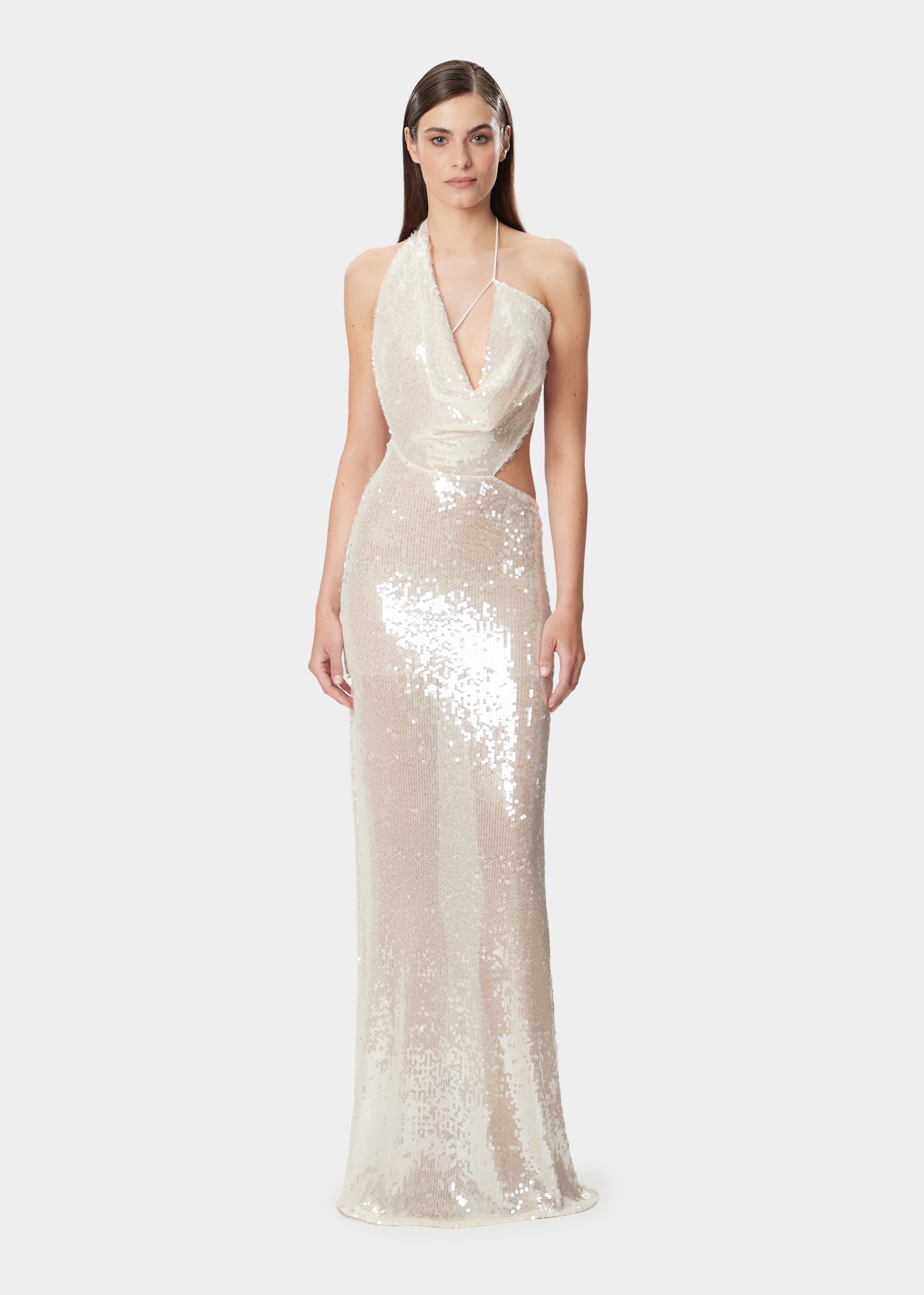 Iselin Sequins Maxi Dress Cream