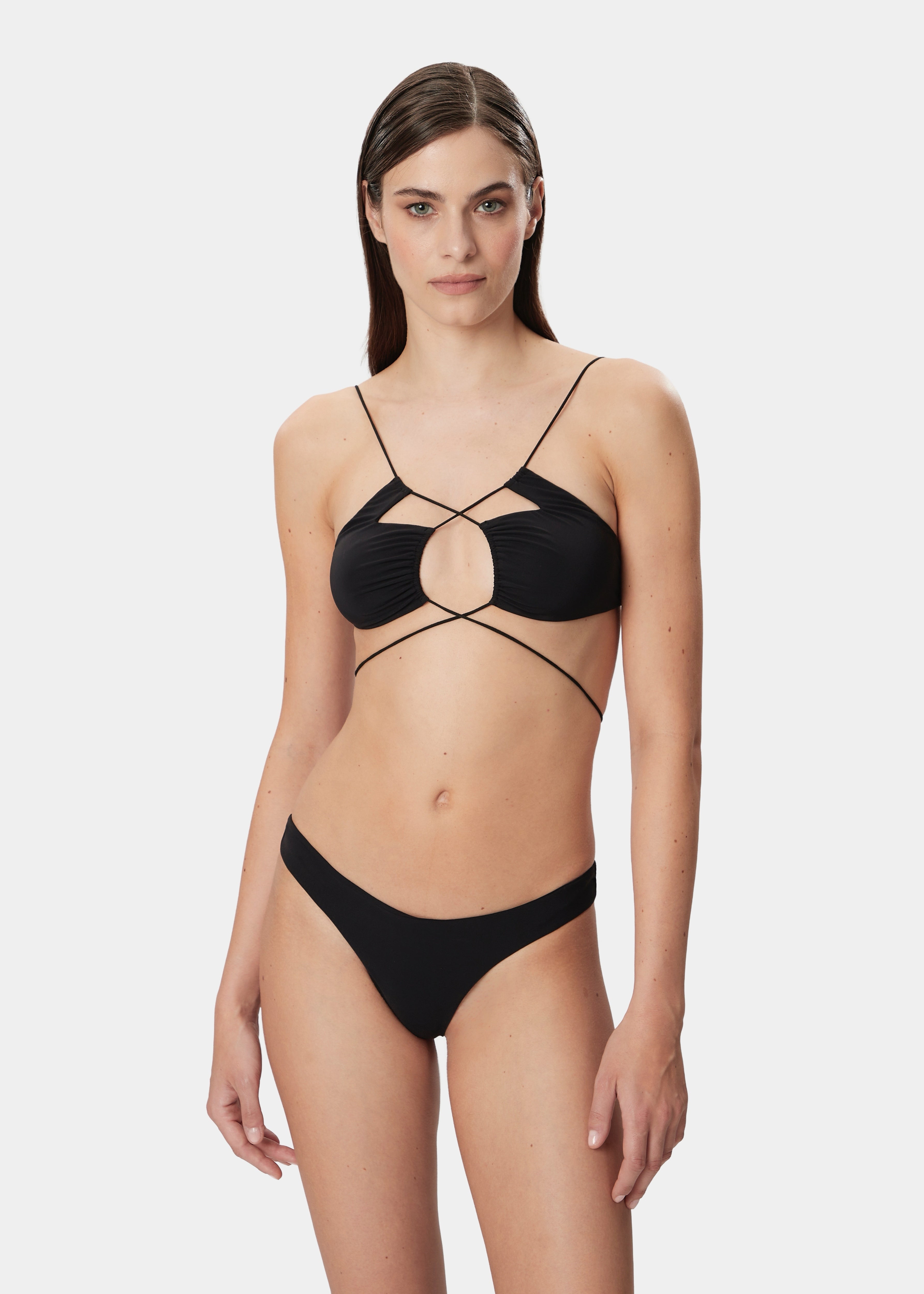 JADIA THONG TWO PIECE DEEP BLACK