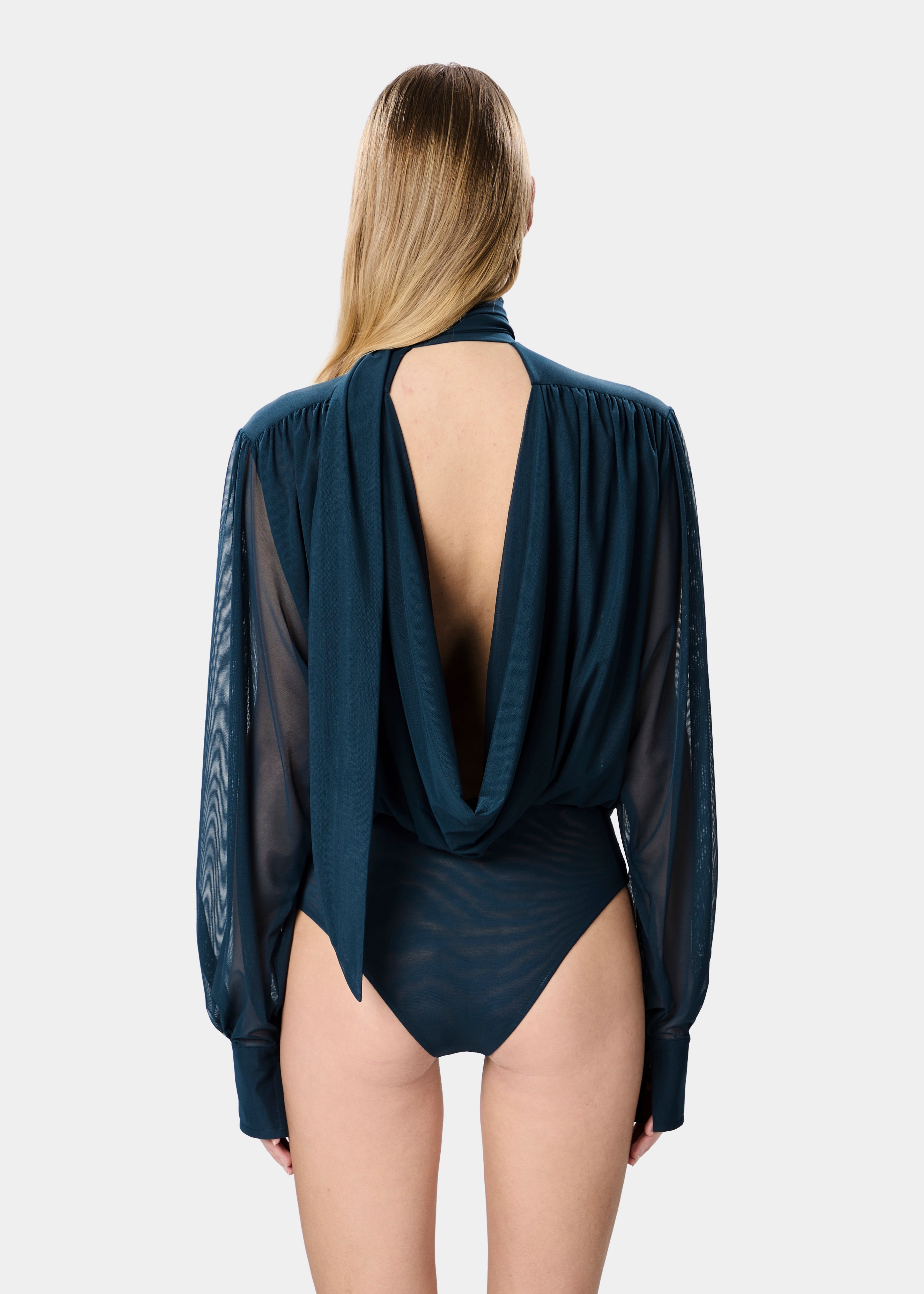 KEILA BODYSUIT SHEER OCEAN TEAL