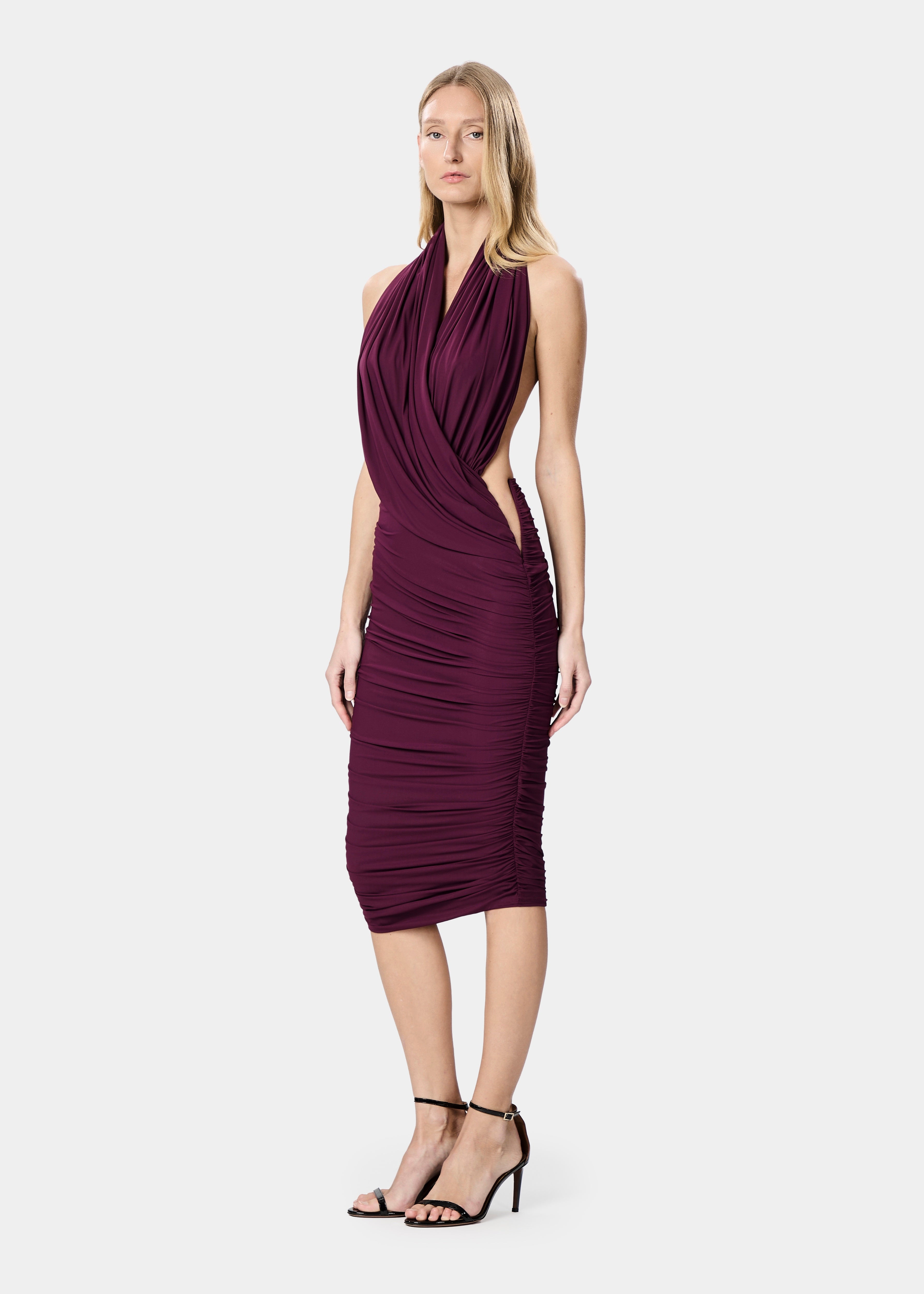 MANOON DRESS MAROON