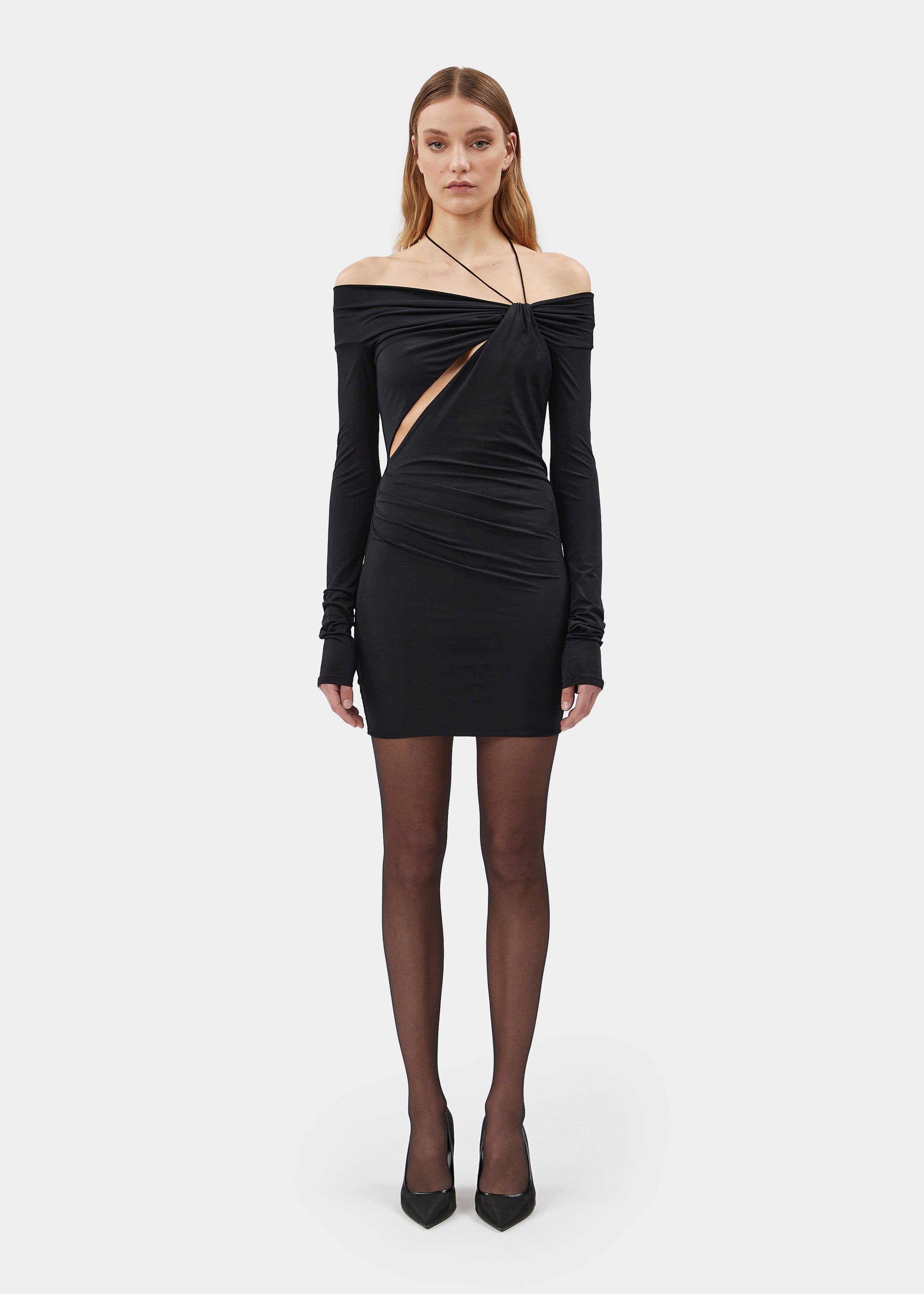 Nicole Satin Bright Black