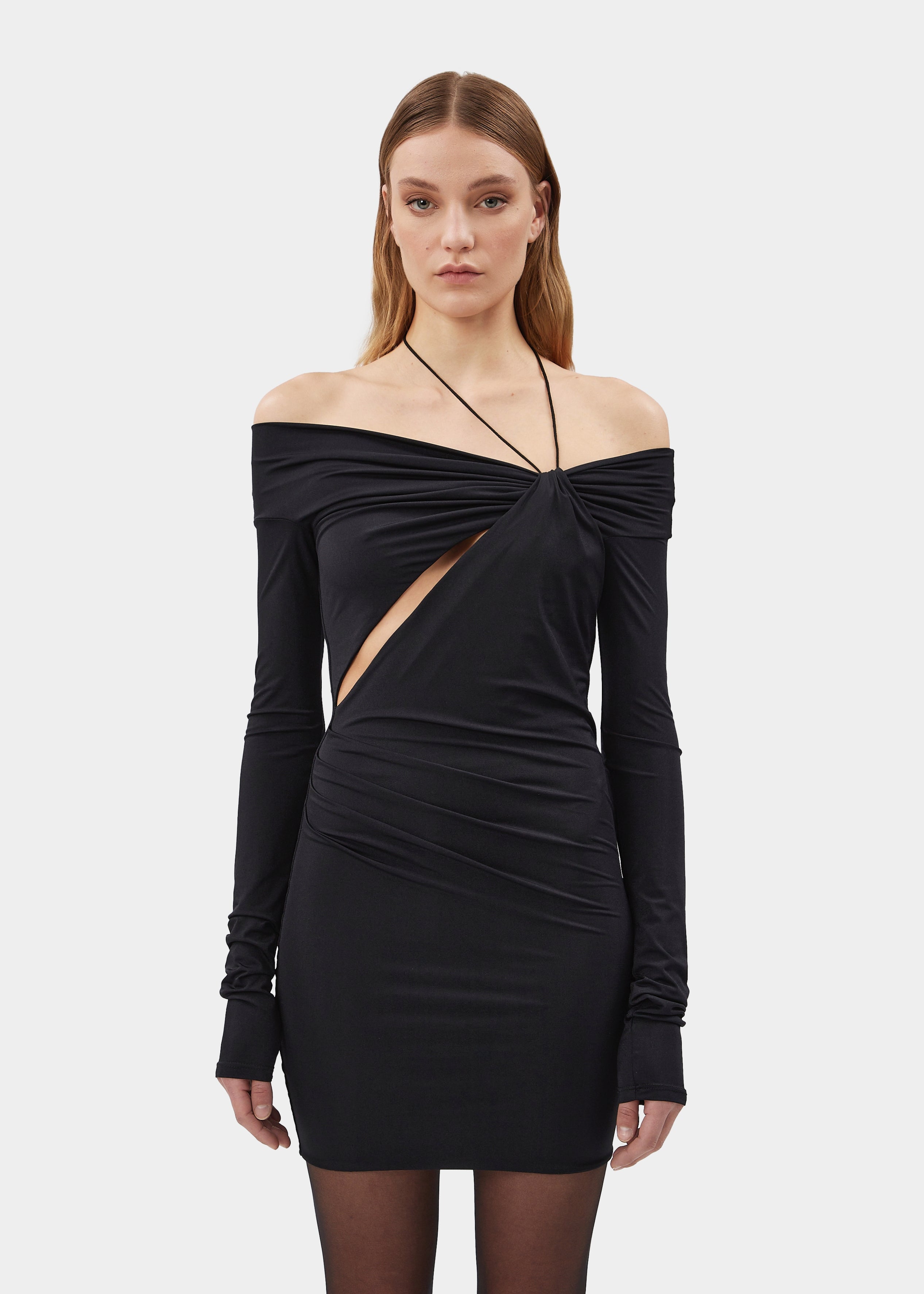 Nicole Satin Bright Black