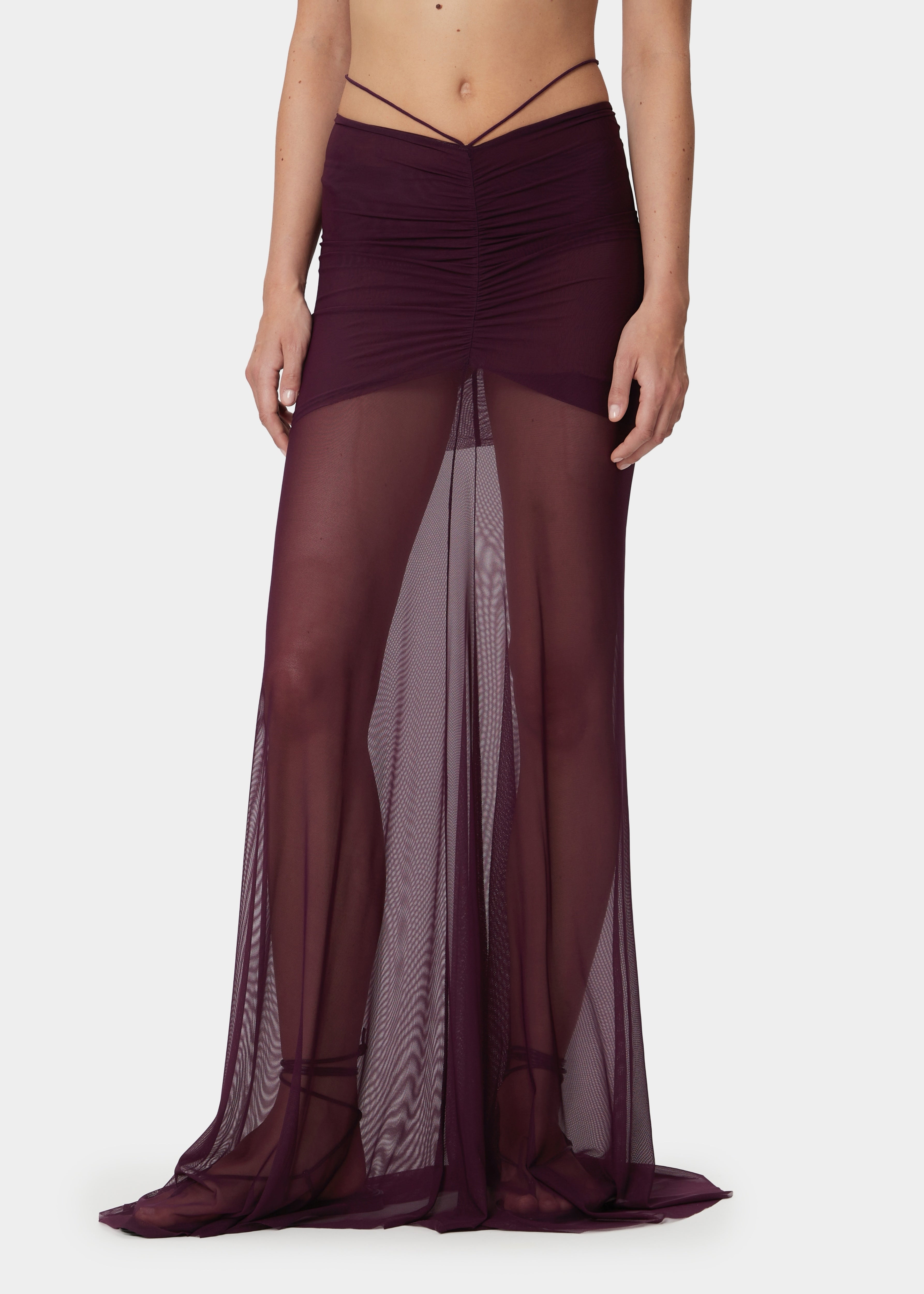 SOFIA SKIRT SHEER MULBERRY