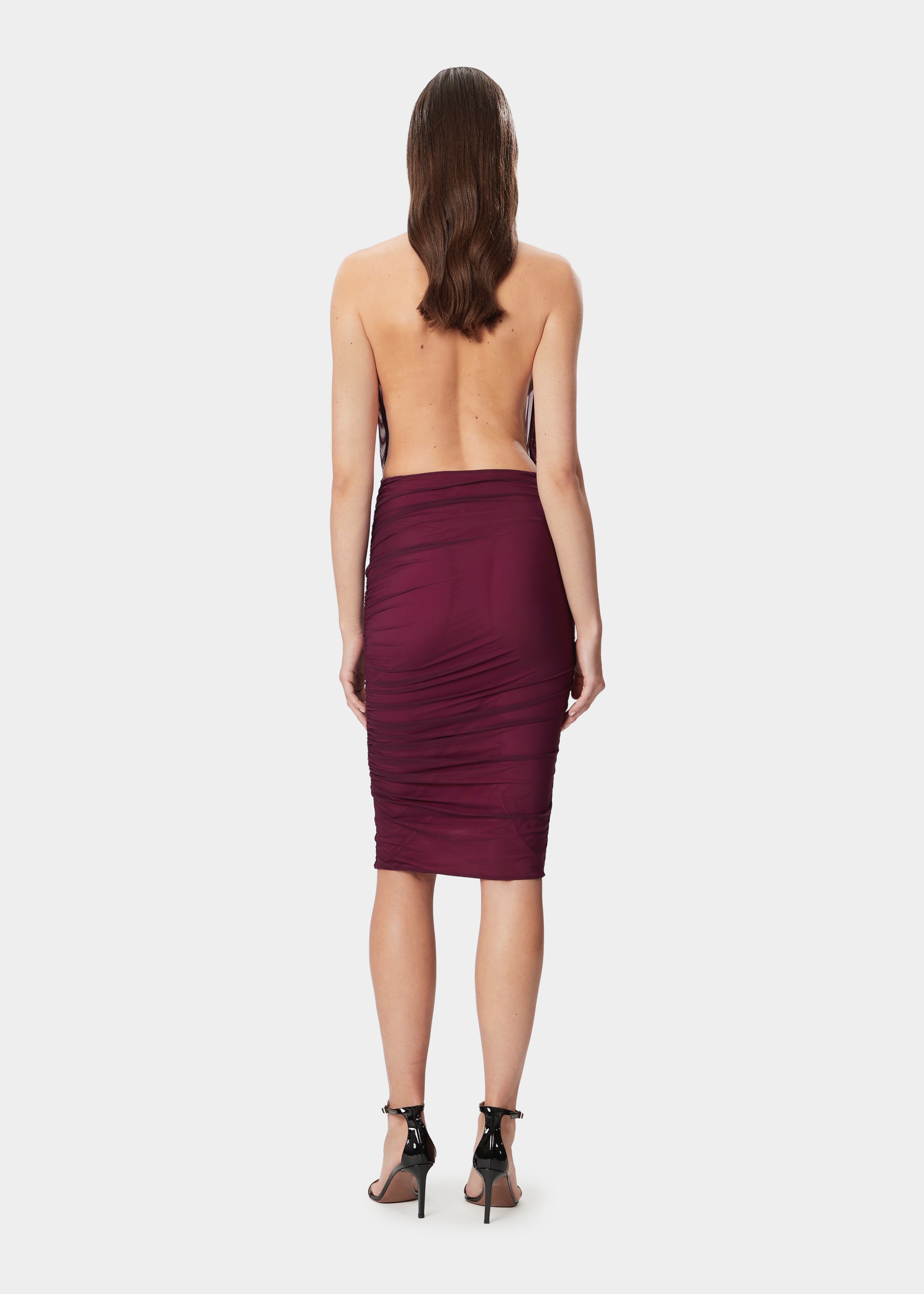 TAMIE DRESS SHEER MULBERRY