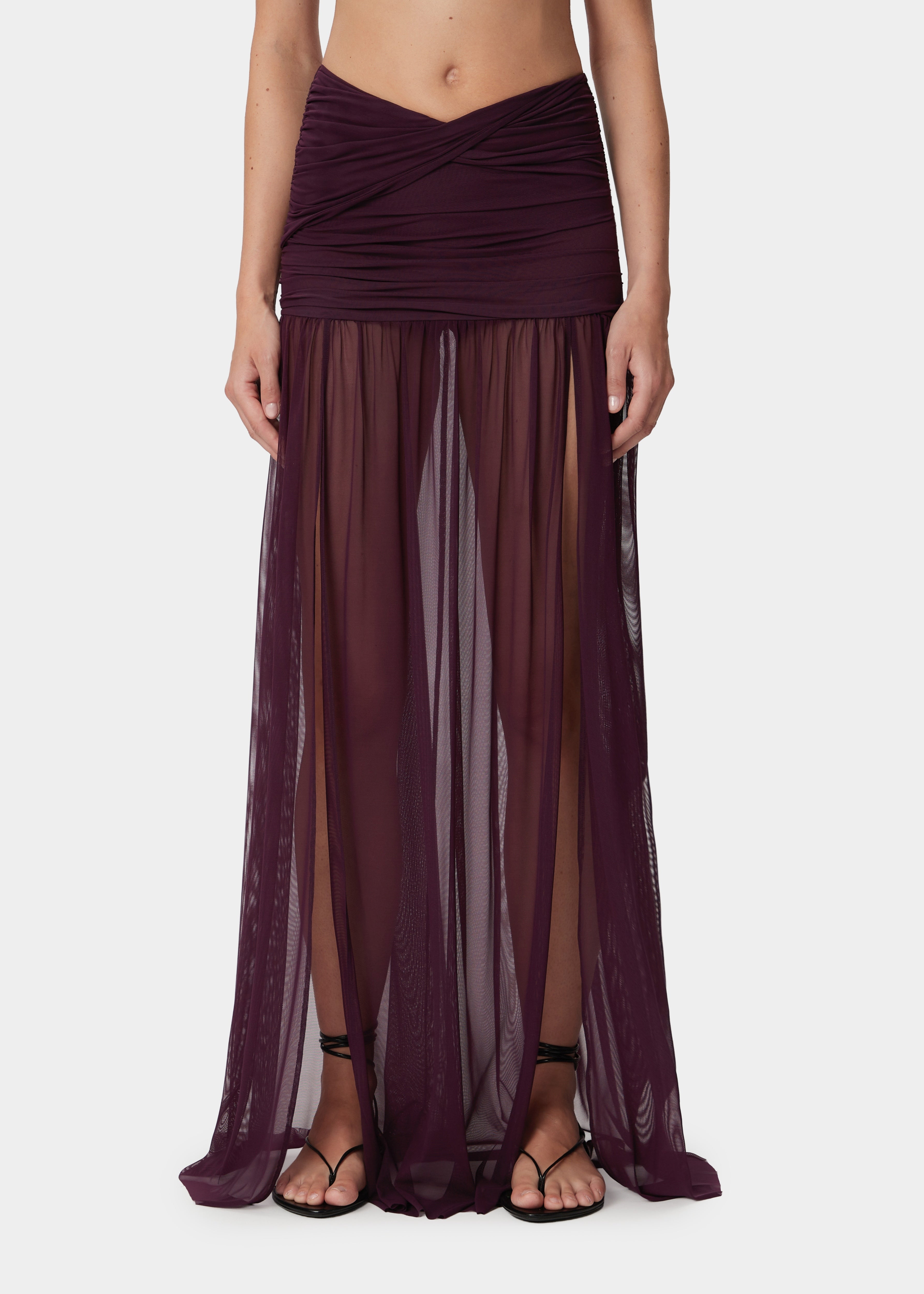 TAYLA SKIRT SHEER MULBERRY