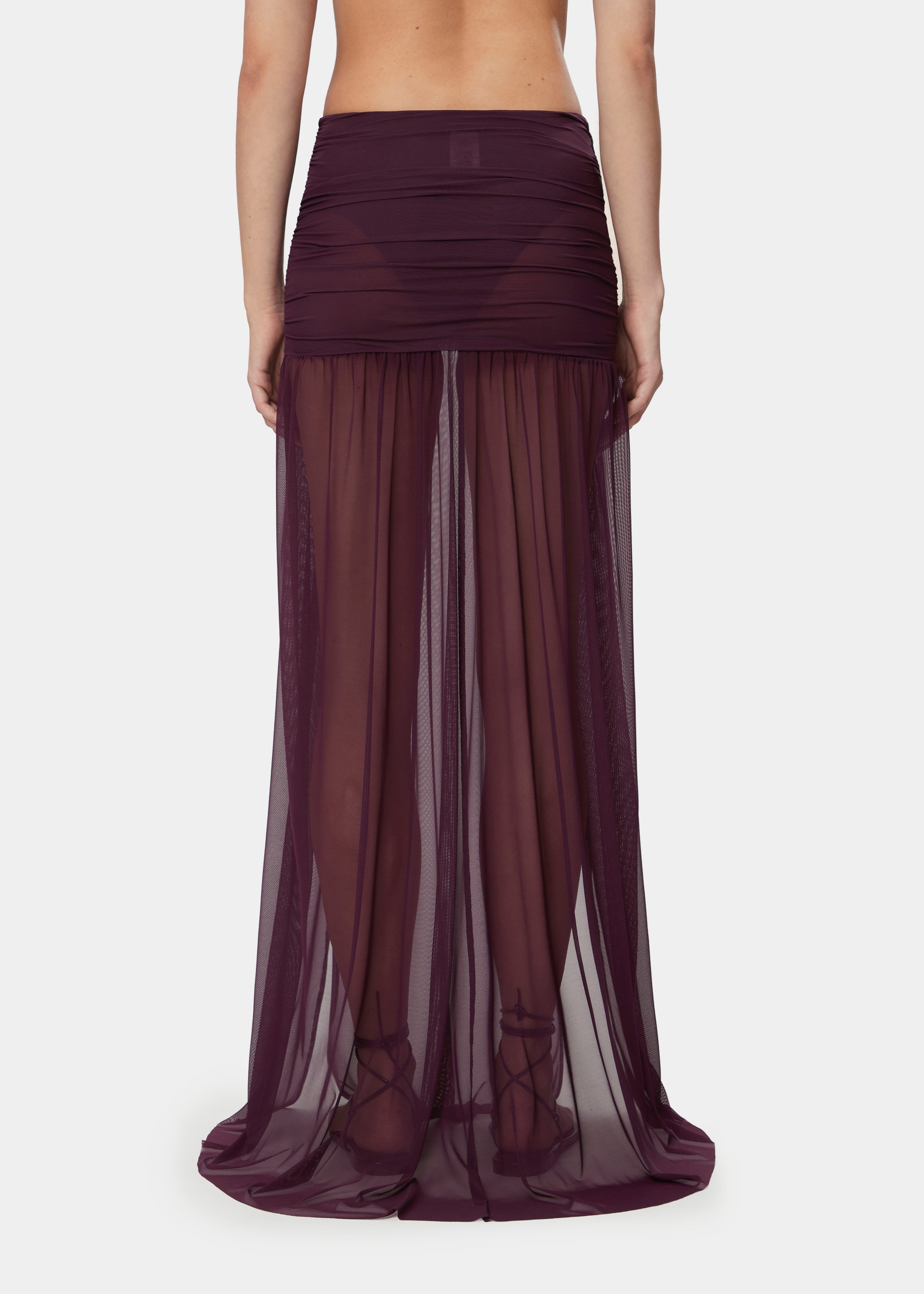 TAYLA SKIRT SHEER MULBERRY