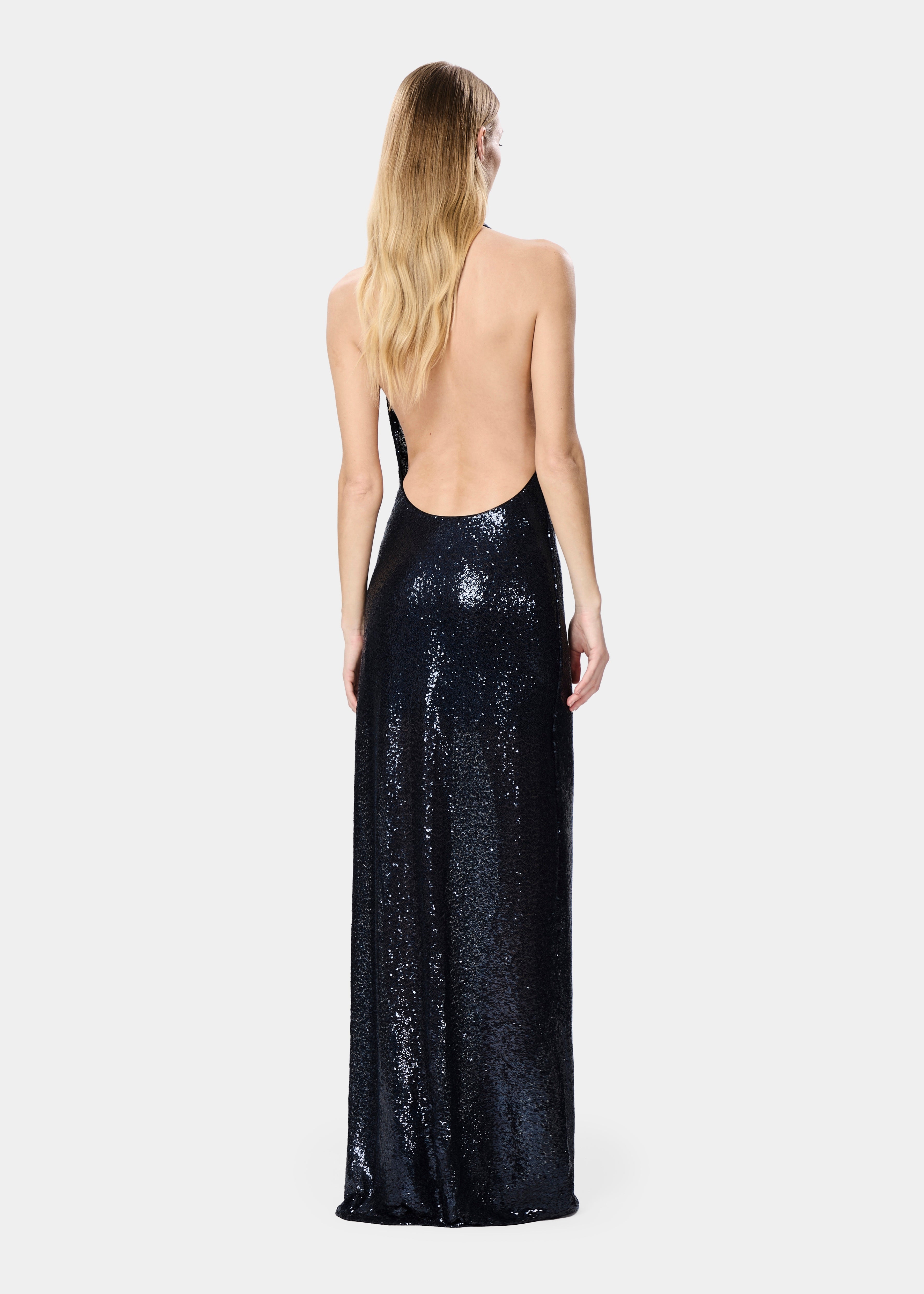 VENUS DRESS SEQUINS COSMIC BLUE
