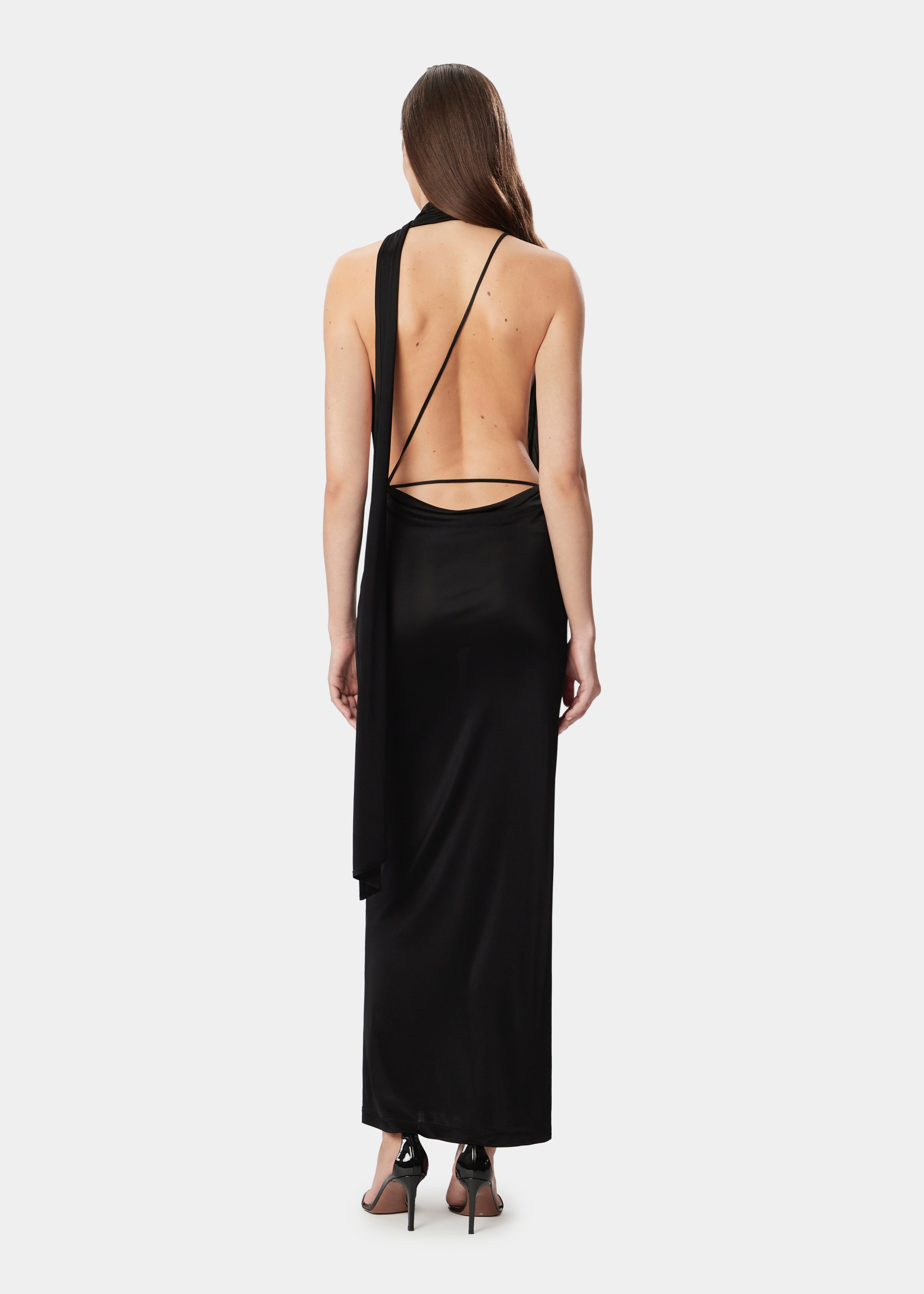 VIVIENNE DRESS SATIN BLACK