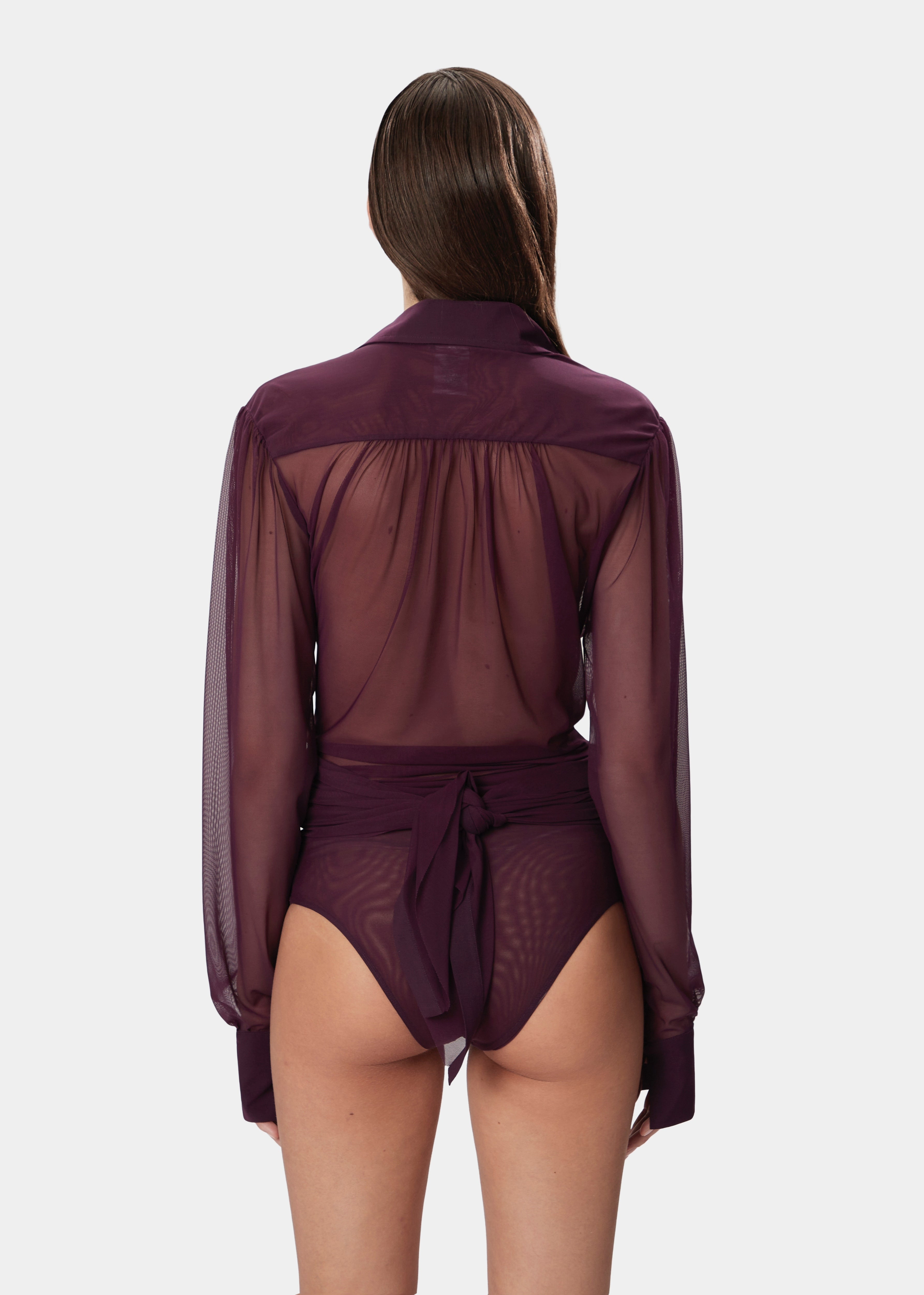 ZOYA SHIRT SHEER MULBERRY