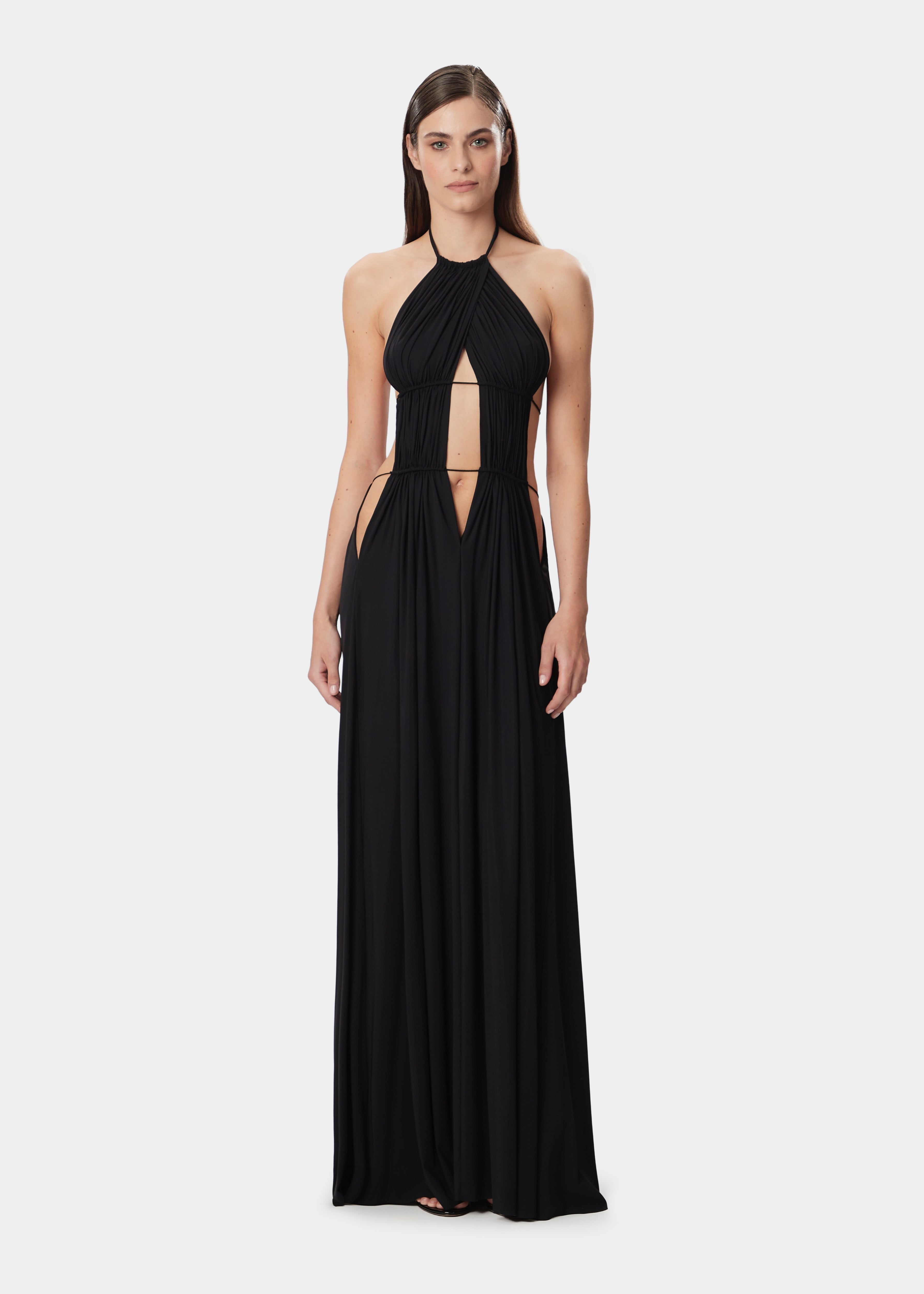 Amelia Sleeveless Maxi Dress Deep Black | Amazuìn