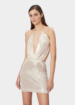 ESTER DRESS SEQUINS CREAM