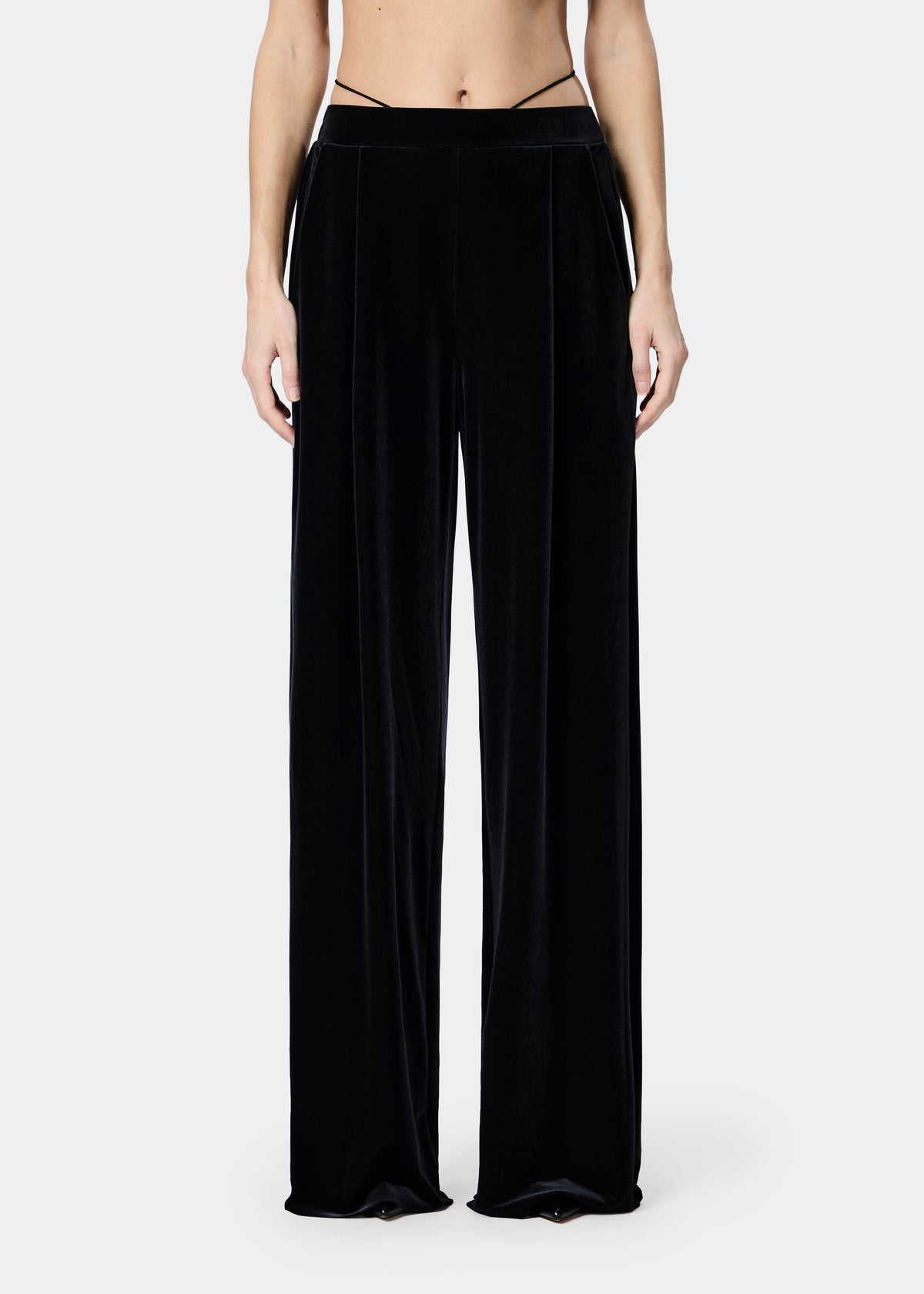 GAL PANTS VELVET JET BLACK