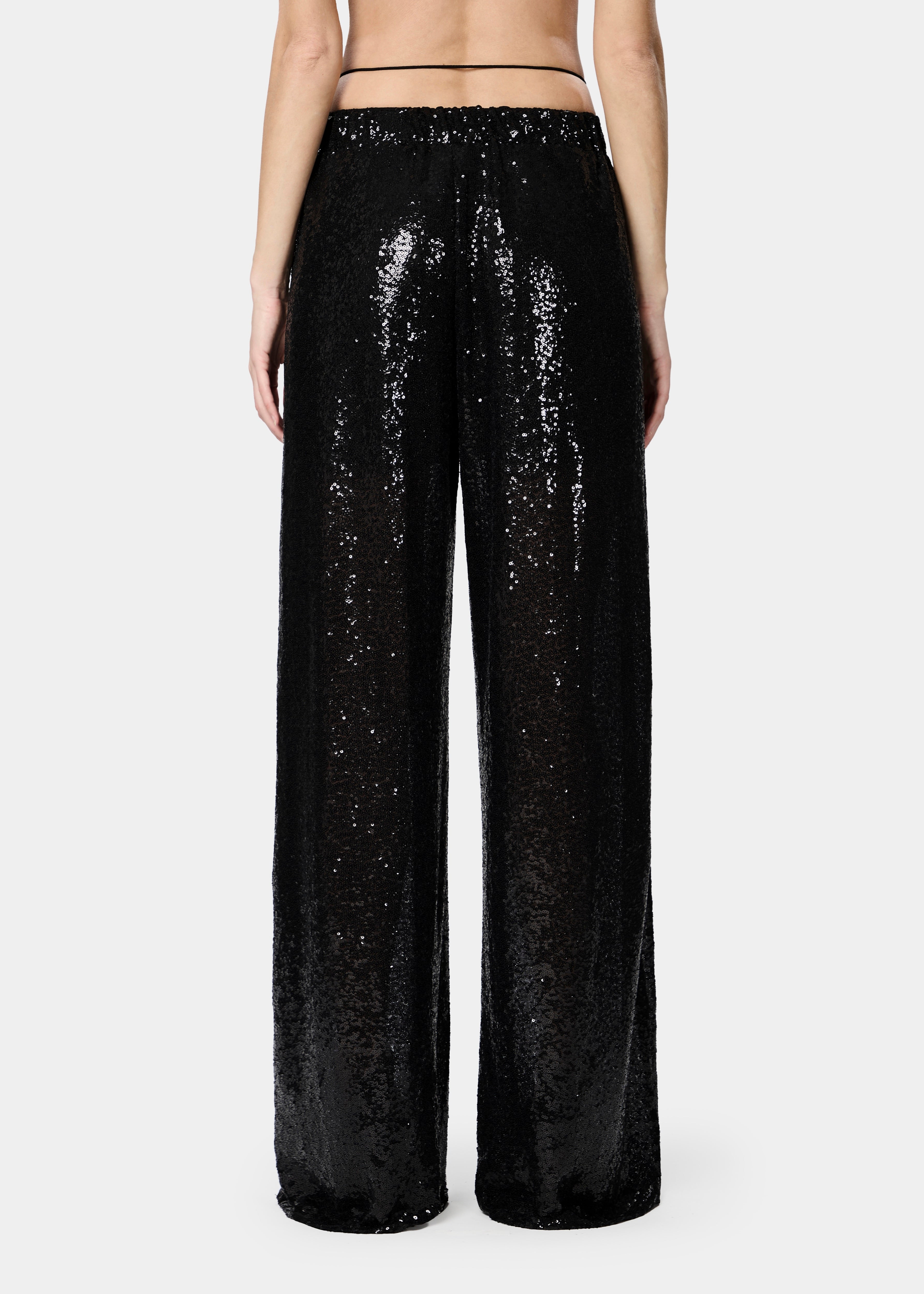 GAL PANTS SEQUINS SHINY BLACK