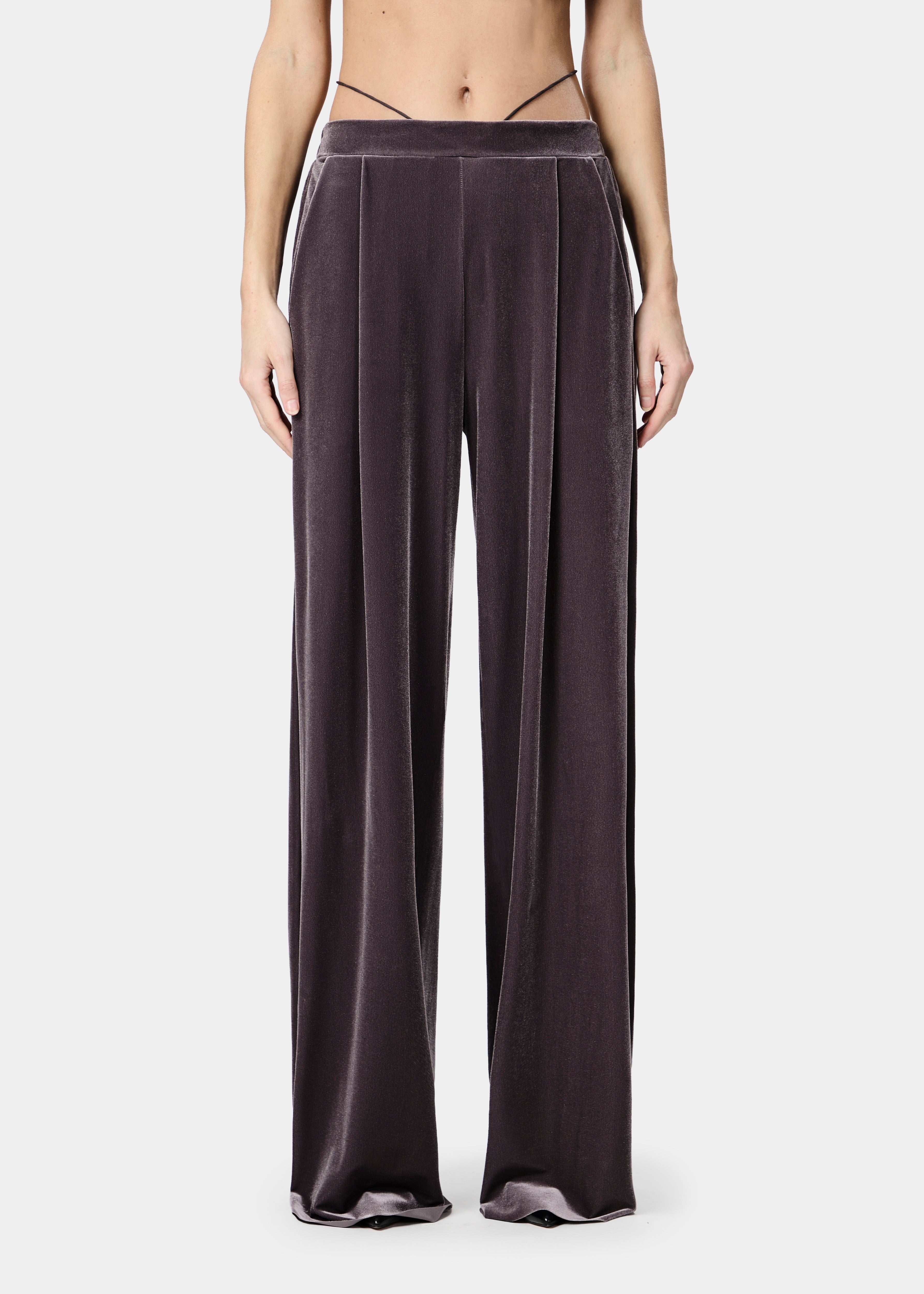 GAL PANTS VELVET PERLE NOIR