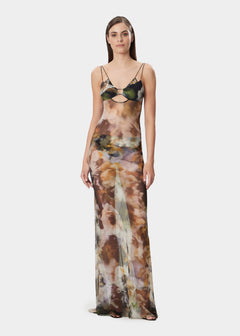 GRETA DRESS SHEER FADED FLORAL