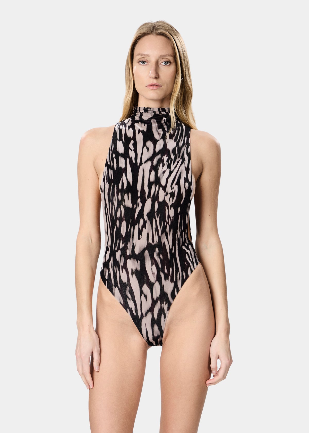 GUIA BODYSUIT VELVET LIQUID PANTHER