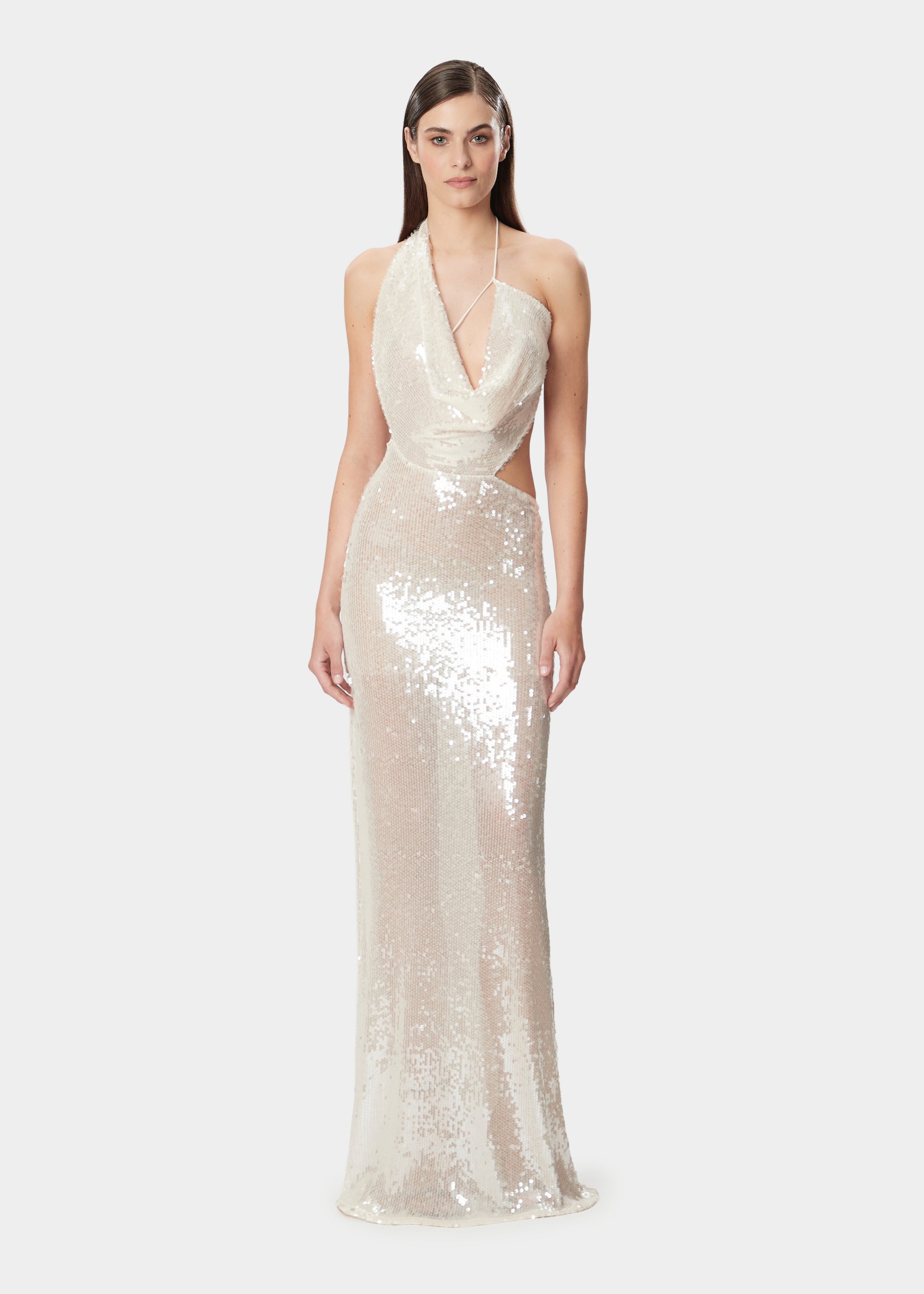 Iselin Sequins Maxi Dress Cream