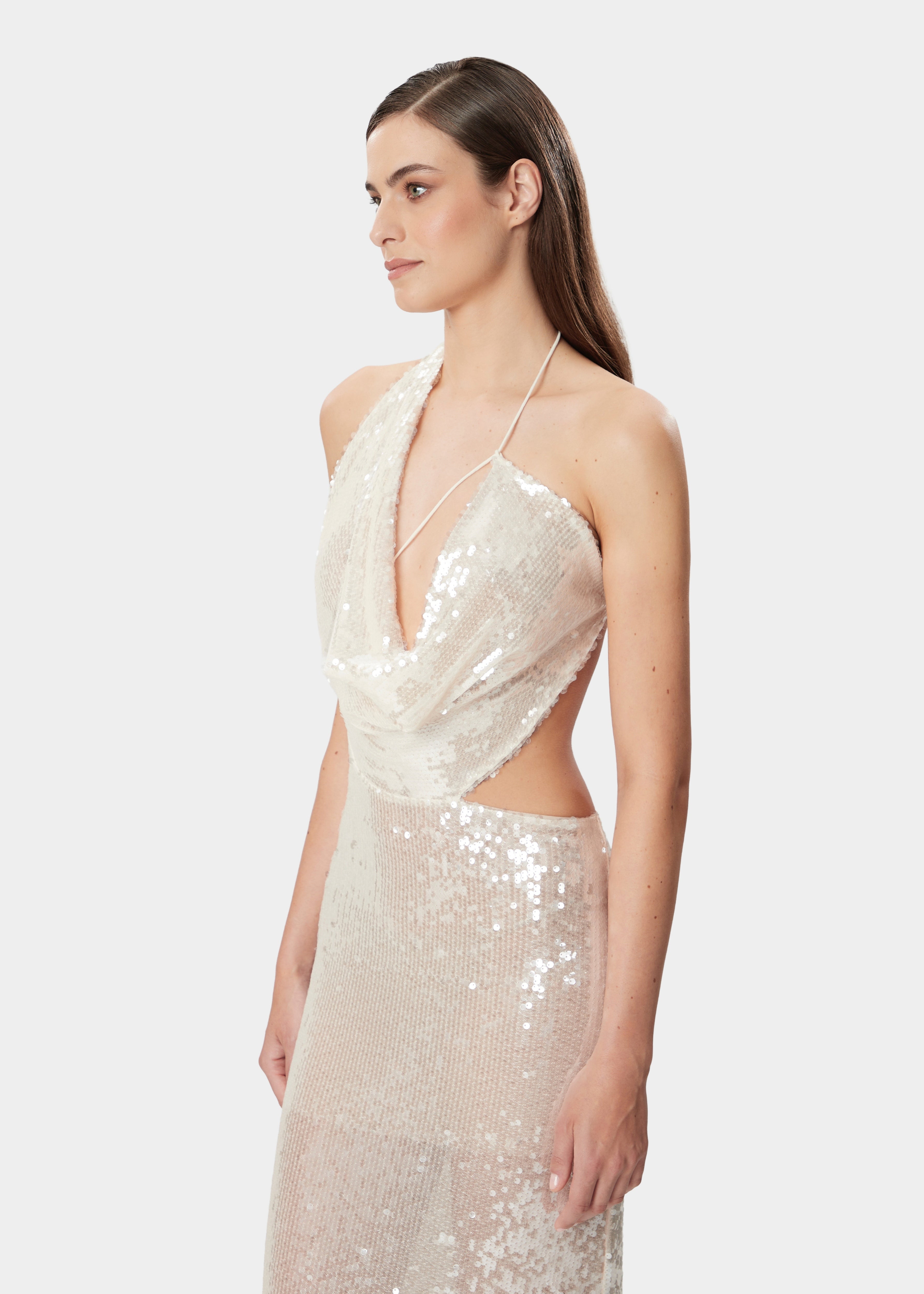 ISELIN DRESS SEQUINS CREAM