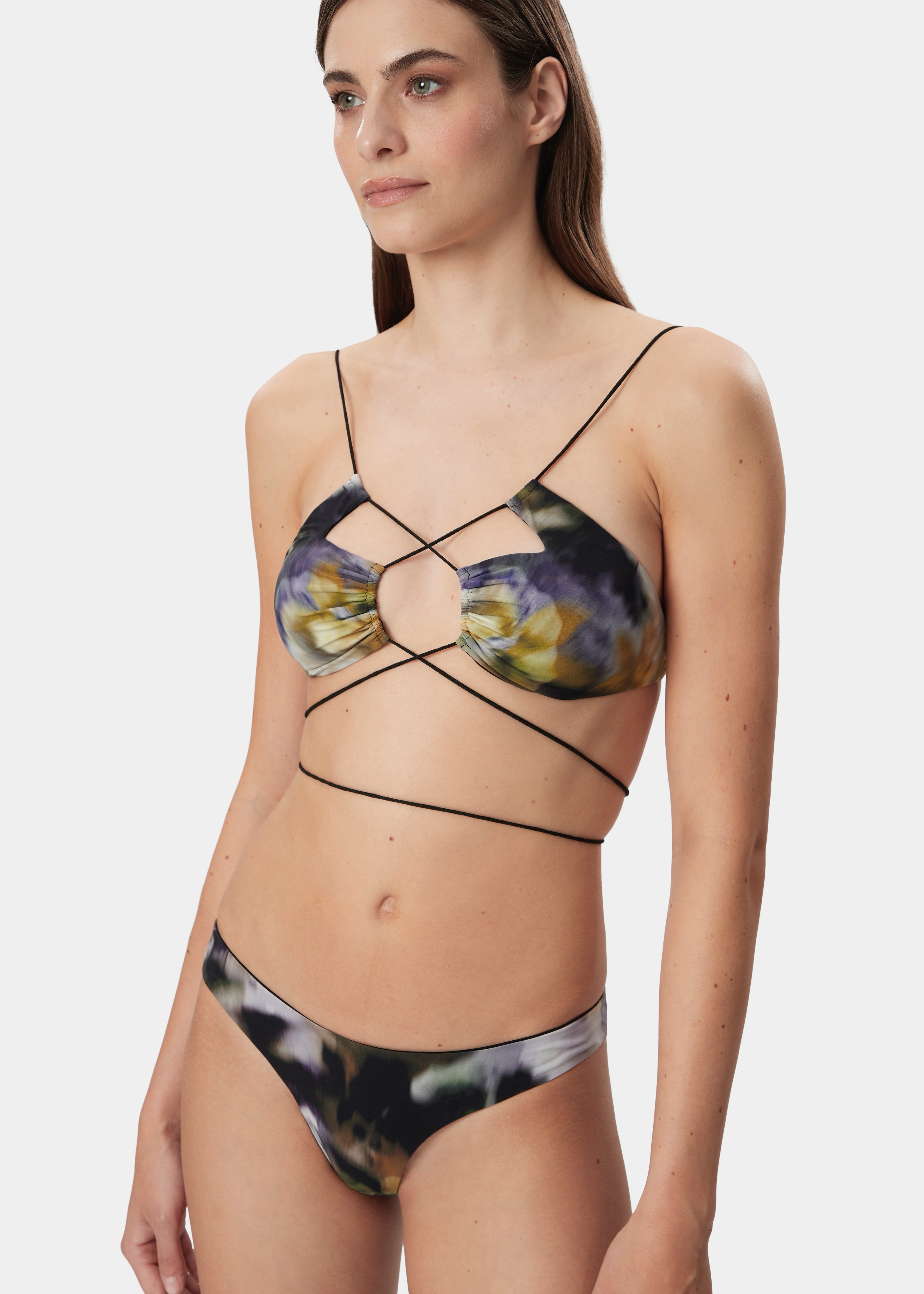 JADIA THONG TWO PIECE FADED FLORAL