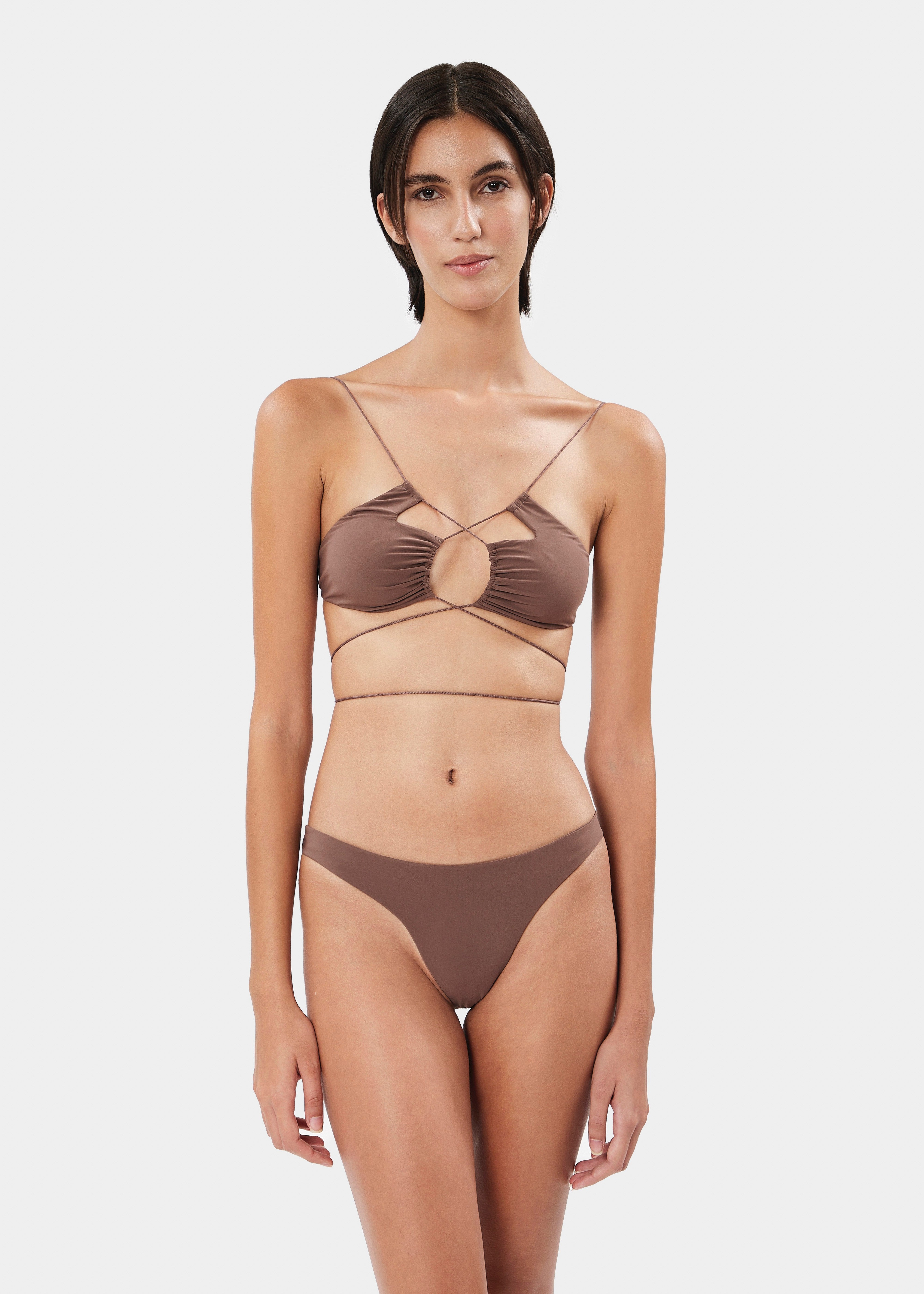 JADIA THONG TAUPE BROWN