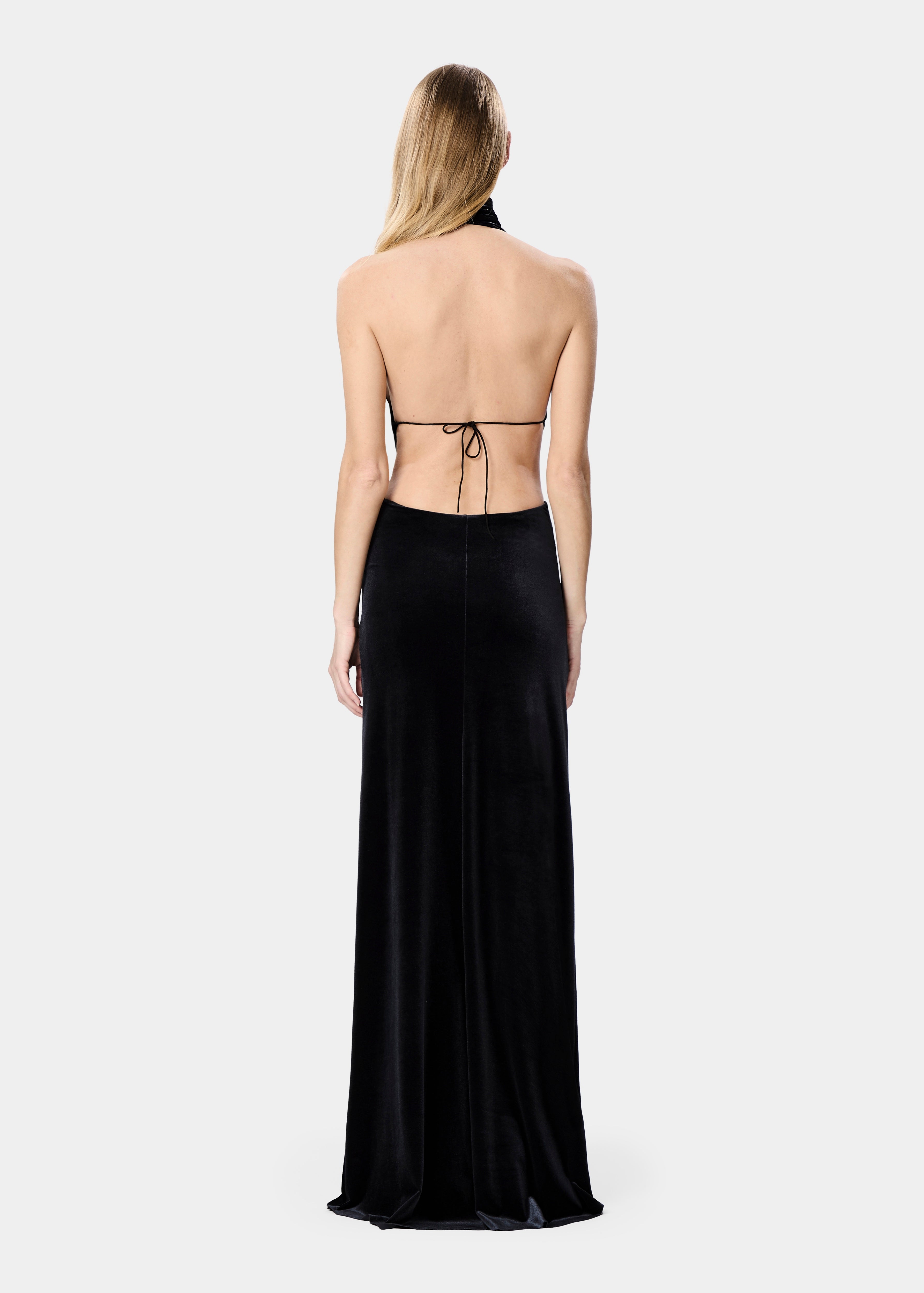 KALISA DRESS VELVET JET BLACK