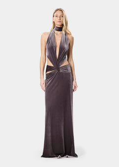 KALISA DRESS VELVET PERLE NOIR