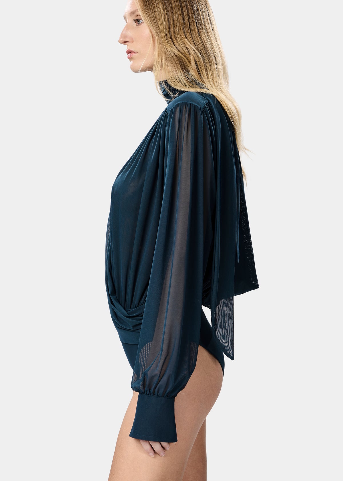 KEILA BODYSUIT SHEER OCEAN TEAL