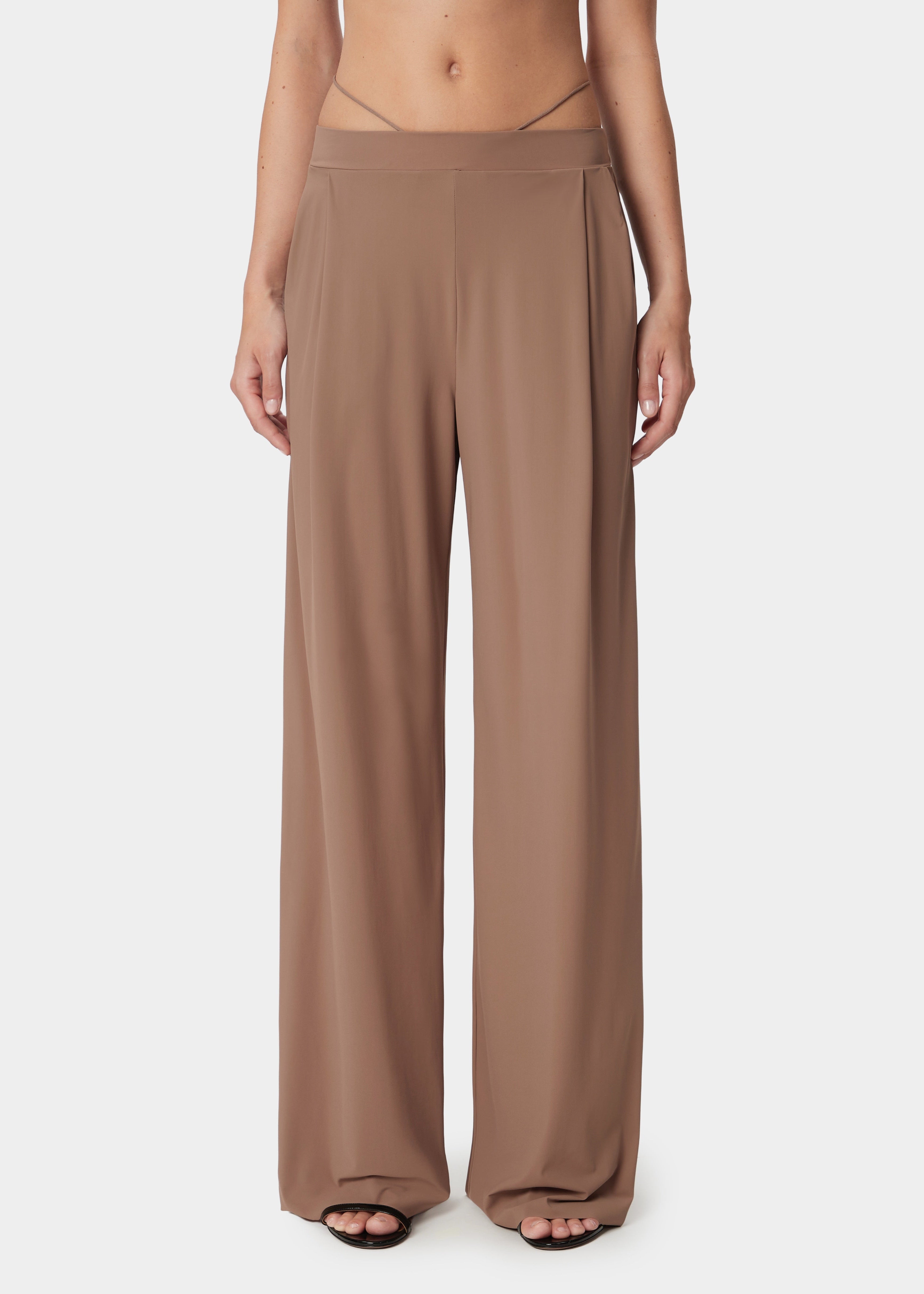 パンツ KDG Desert trouser pants Kris Wide-Leg Pleated Pants Desert Tan | Amazuìn