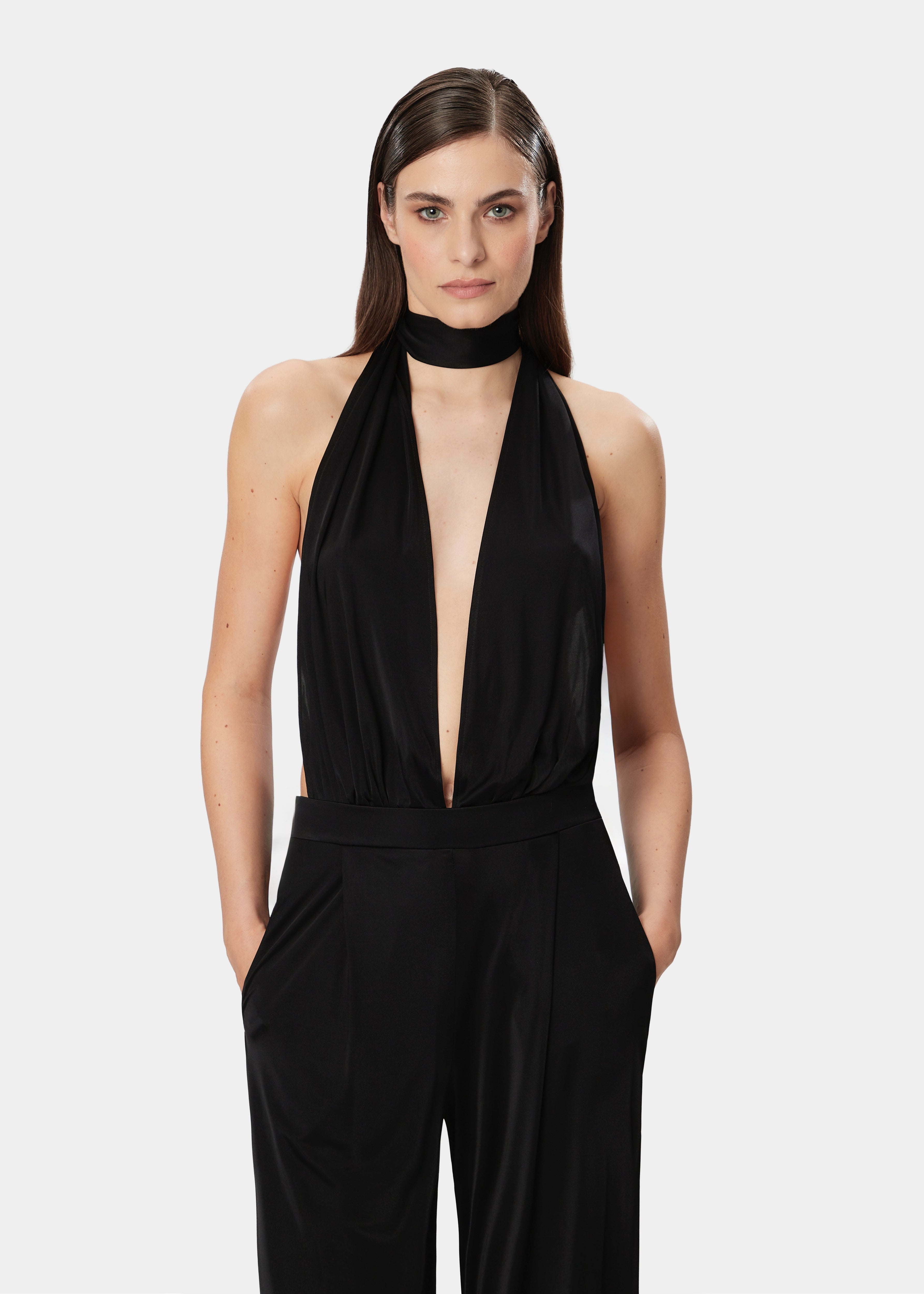 LENNOX JUMPSUIT SATIN BLACK