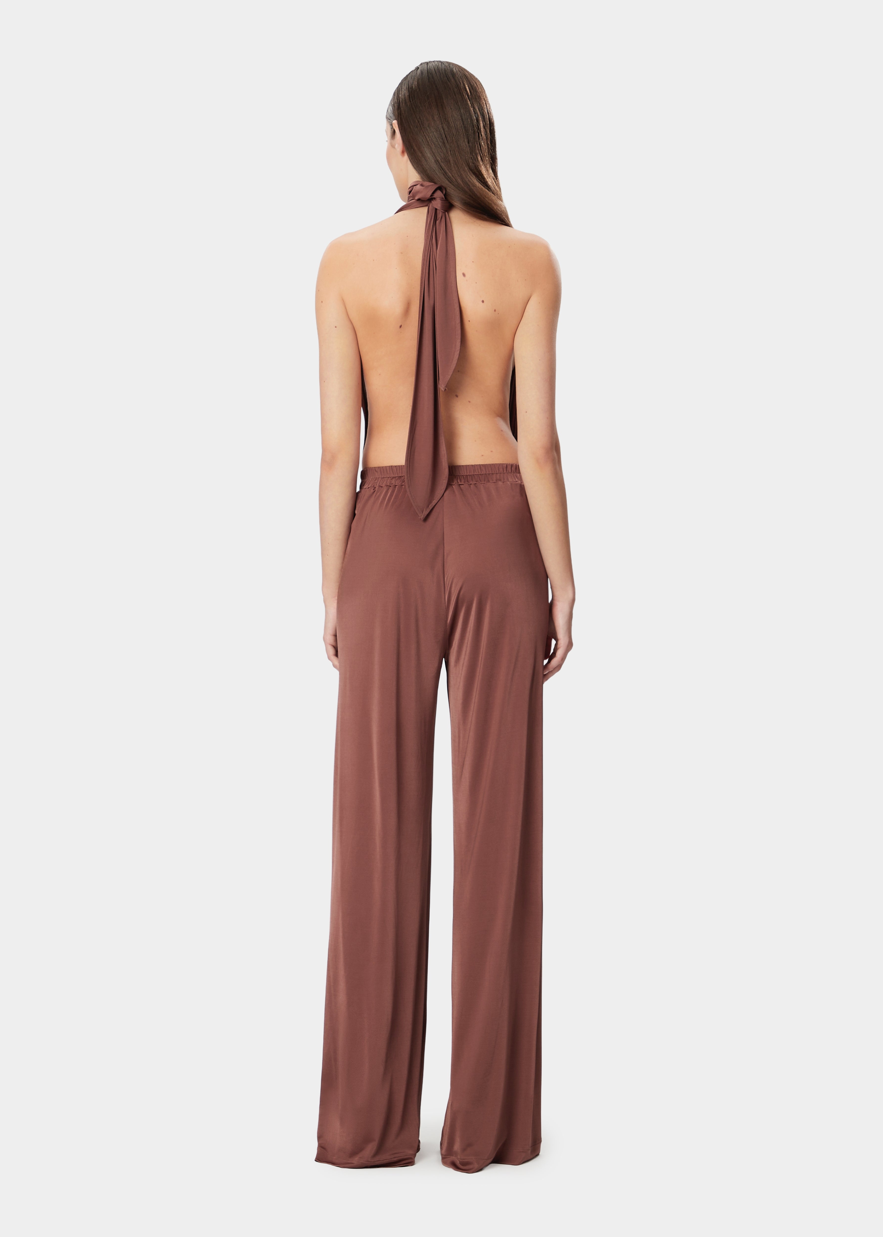 LENNOX JUMPSUIT SATIN COCOA