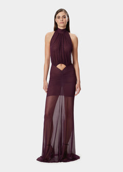MINA DRESS SHEER MULBERRY