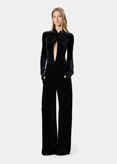 GAL PANTS VELVET JET BLACK