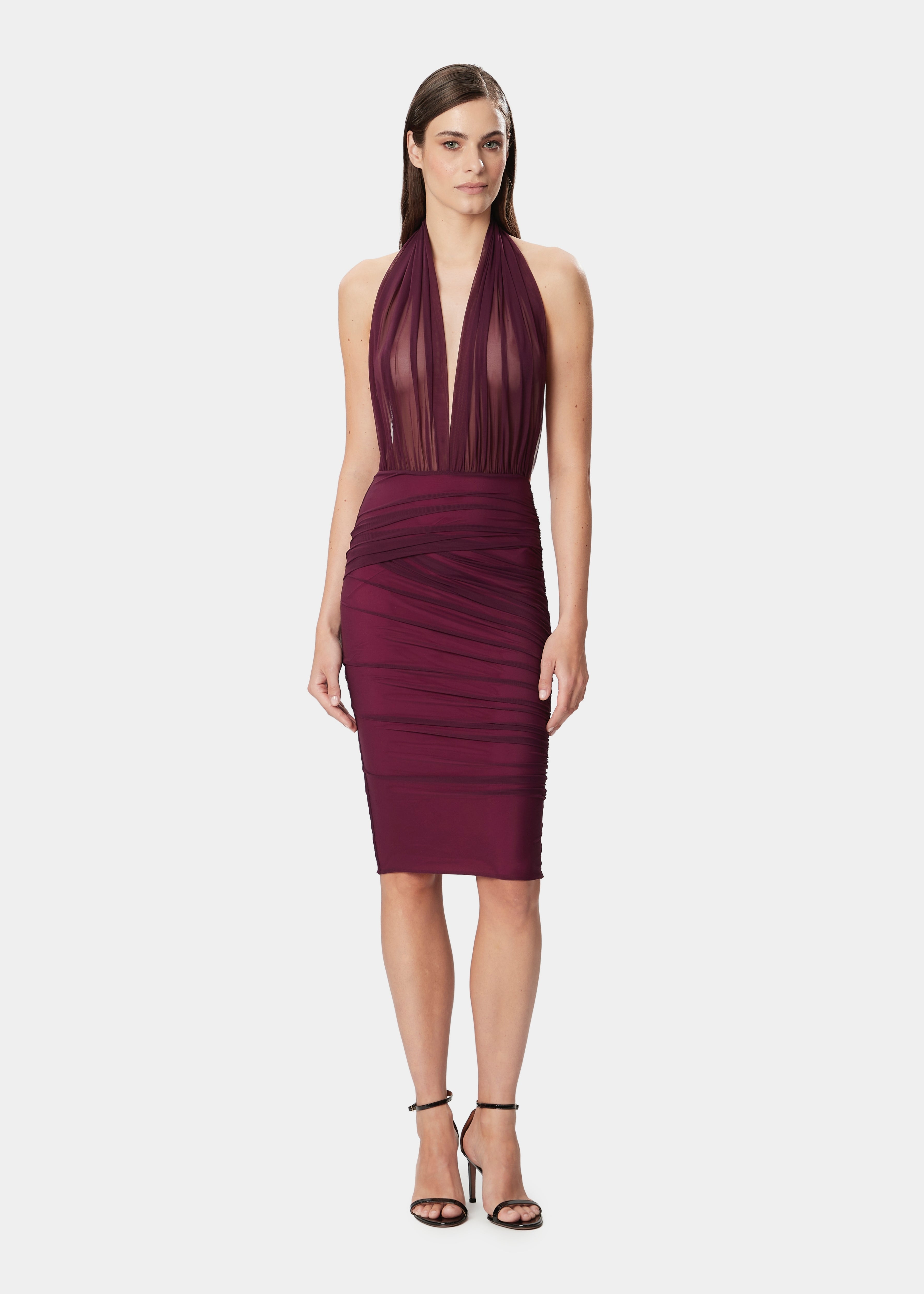 TAMIE DRESS SHEER MULBERRY