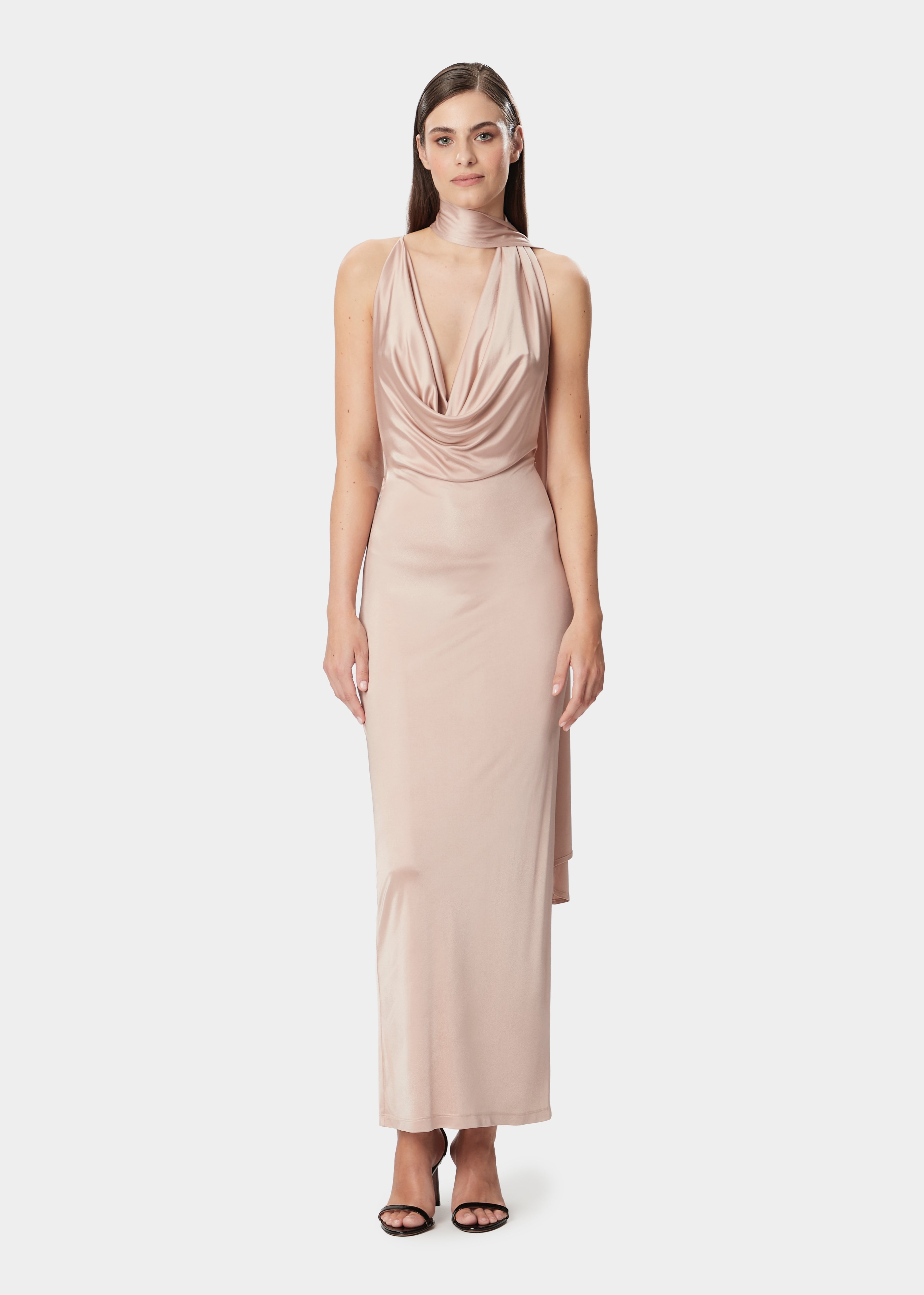 VIVIENNE DRESS SATIN OPAL