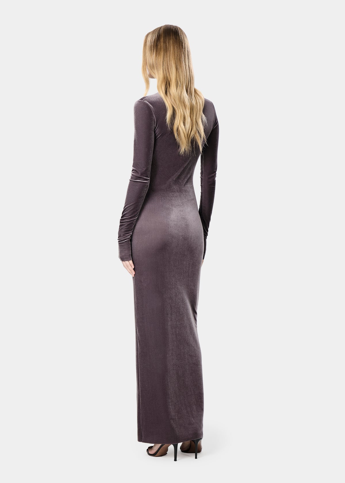 ZEDA DRESS VELVET PERLE NOIR