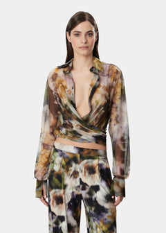 ZOYA SHIRT SHEER FADED FLORAL